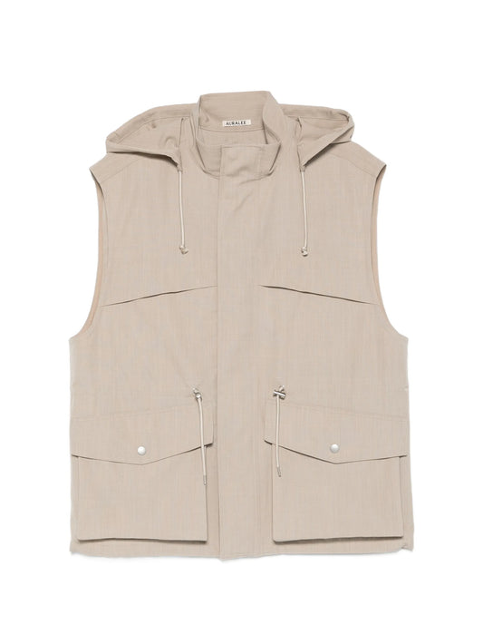 hooded pocket gilet