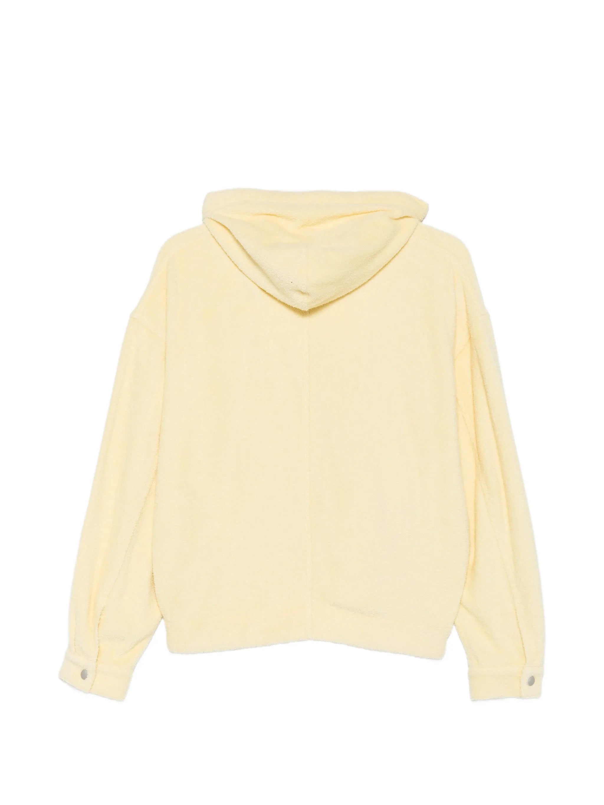 zip-up hooded cotton jacket