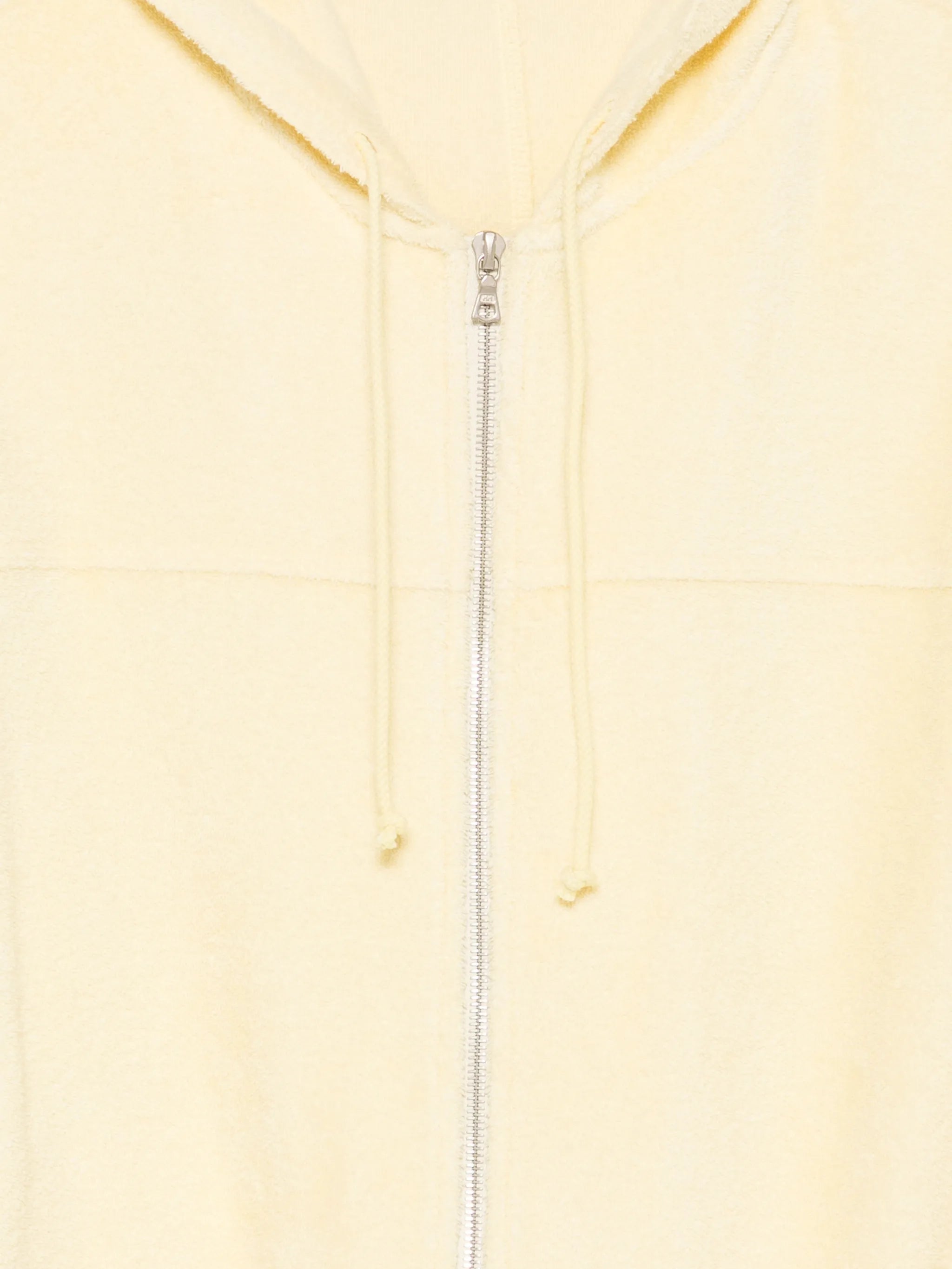 zip-up hooded cotton jacket