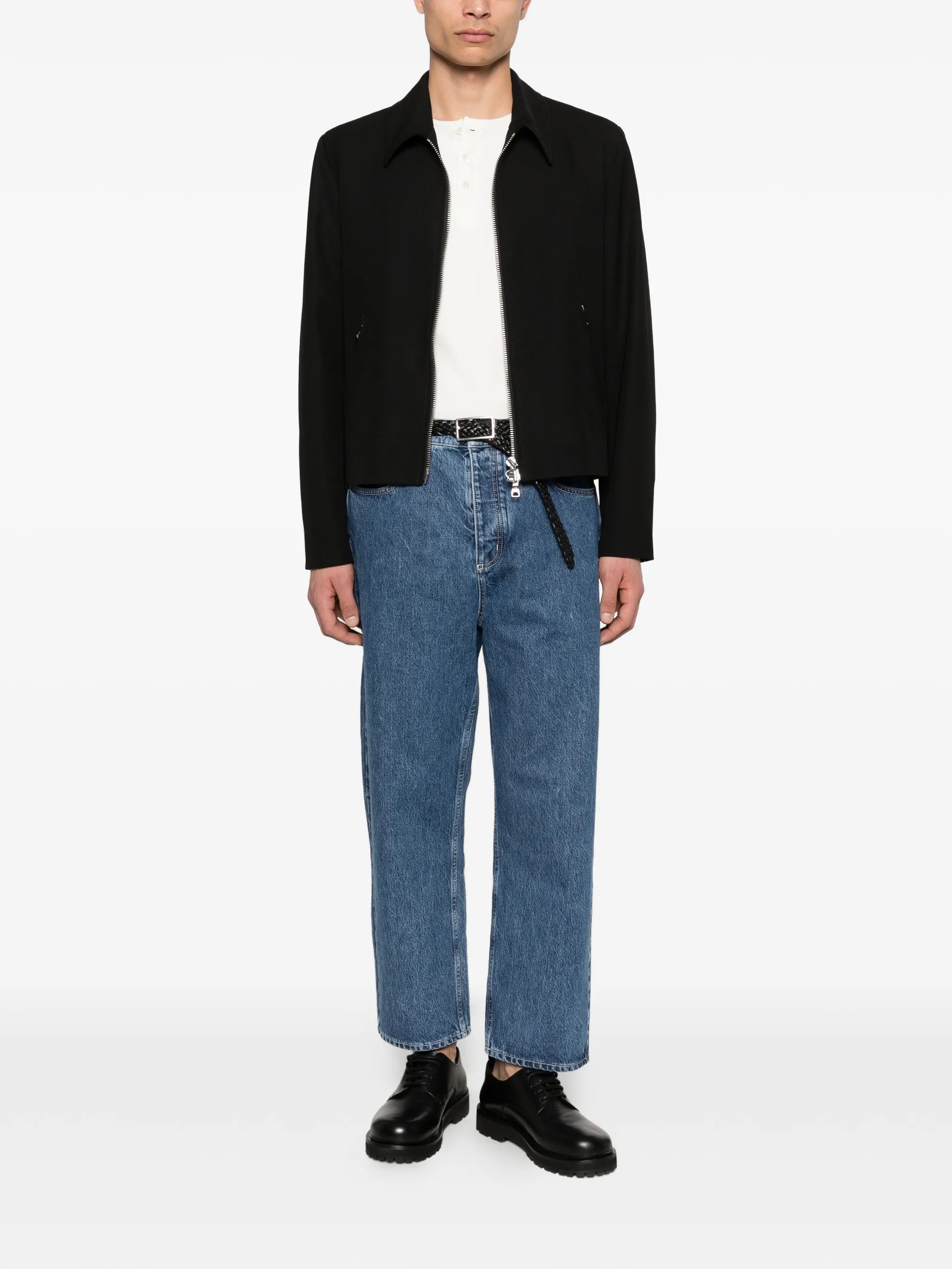zip-up shirt jacket