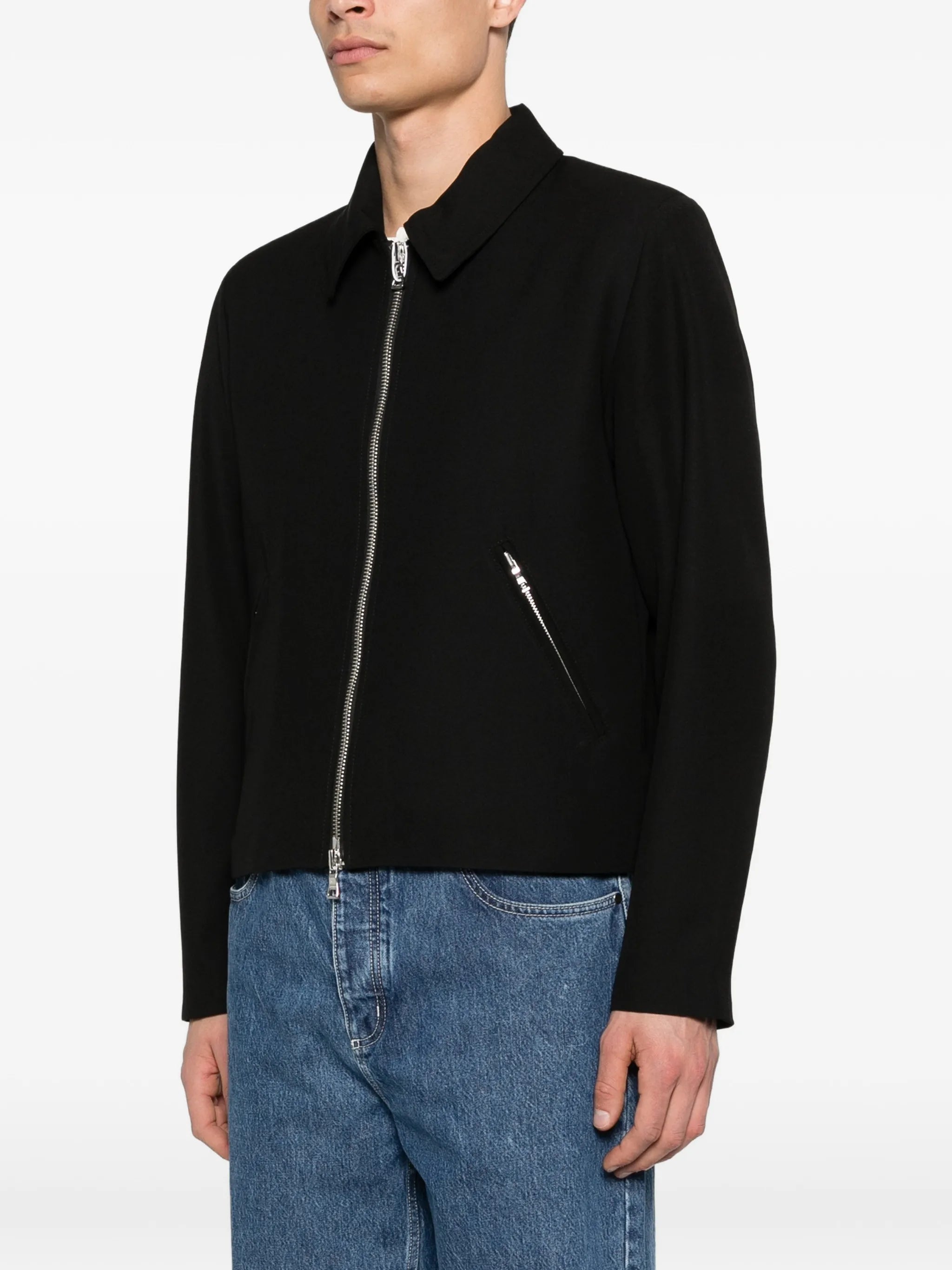 zip-up shirt jacket