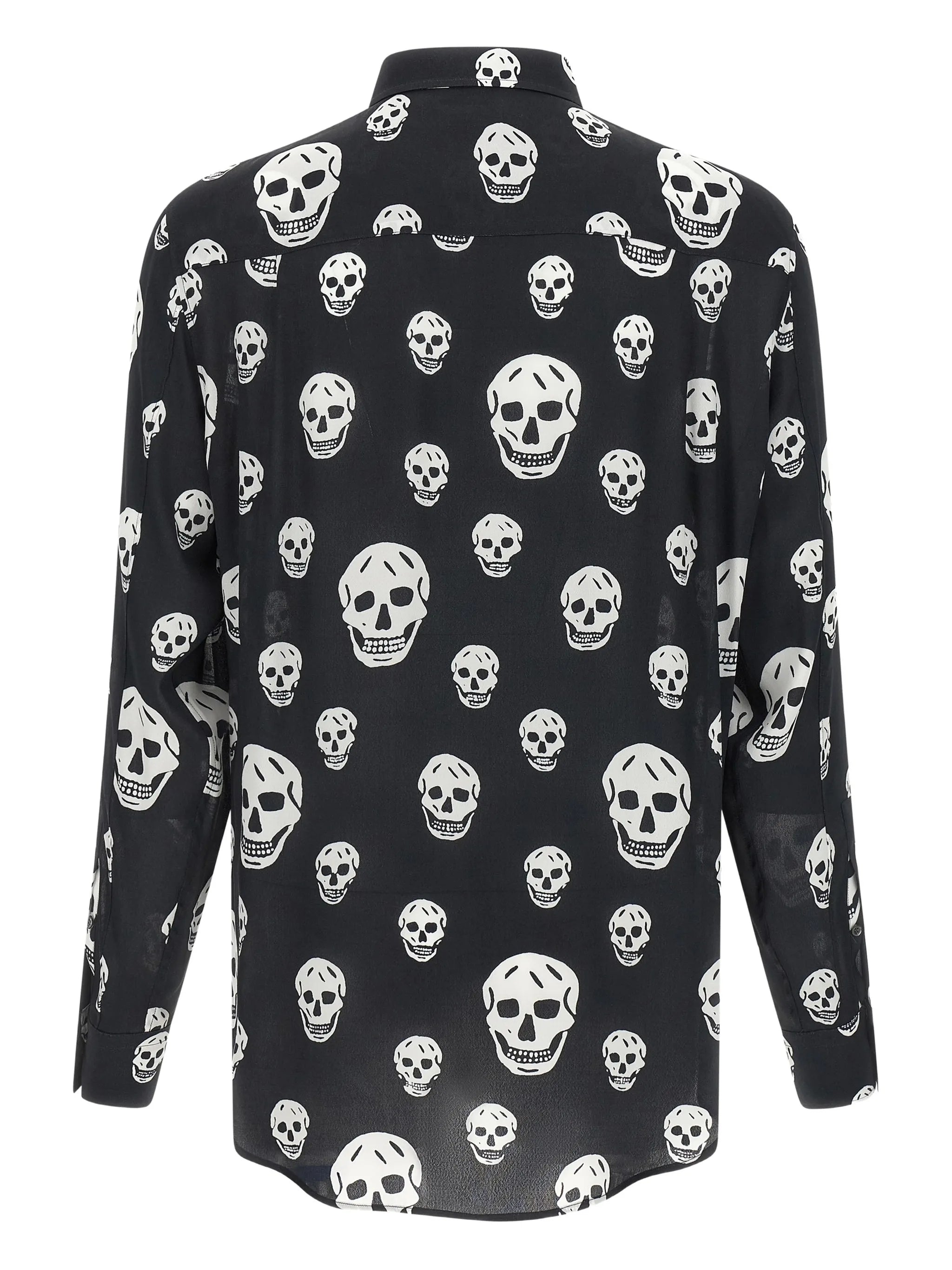 skull-print shirt