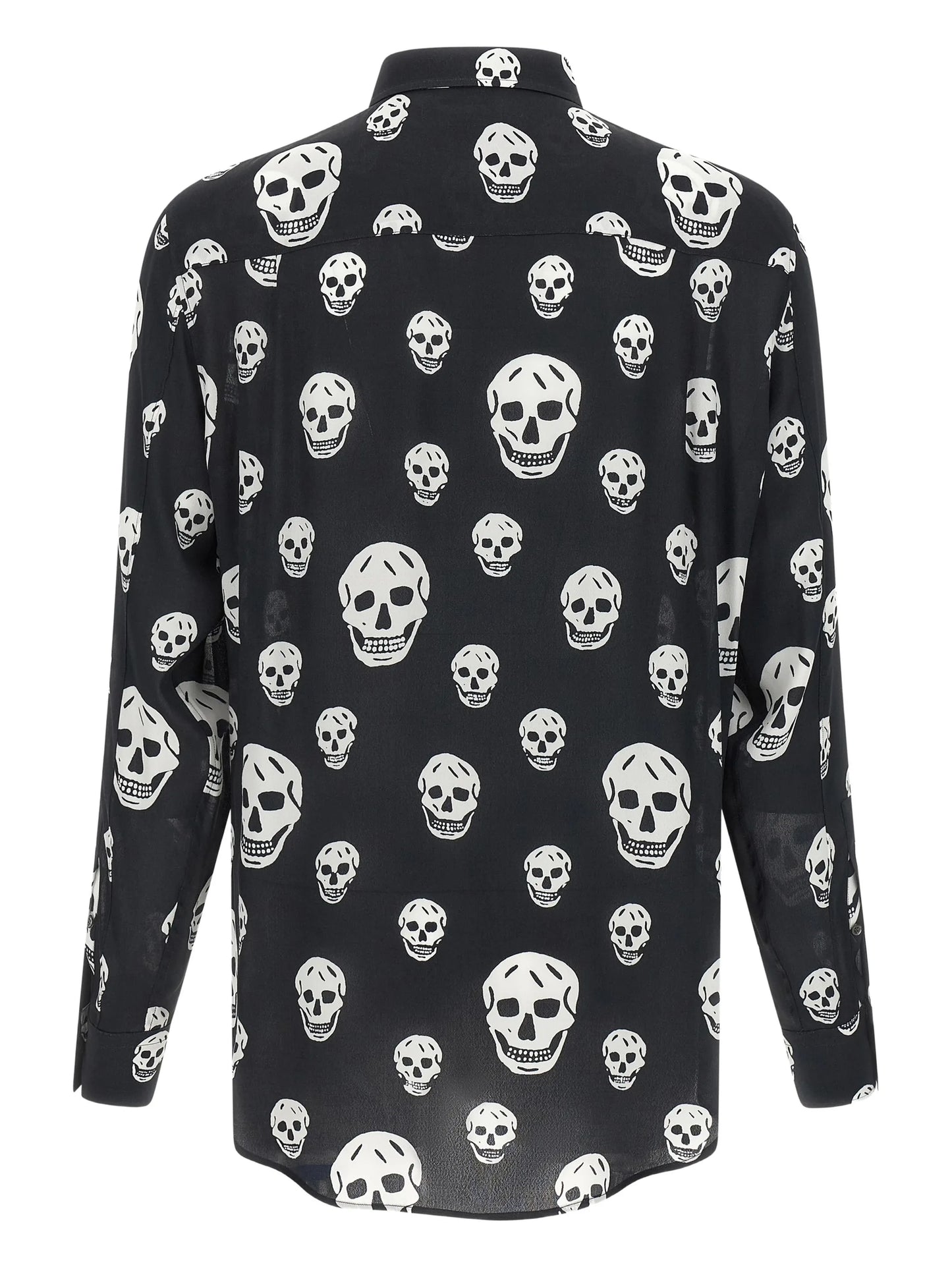 skull-print shirt