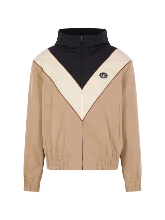 hooded zip bomber jacket