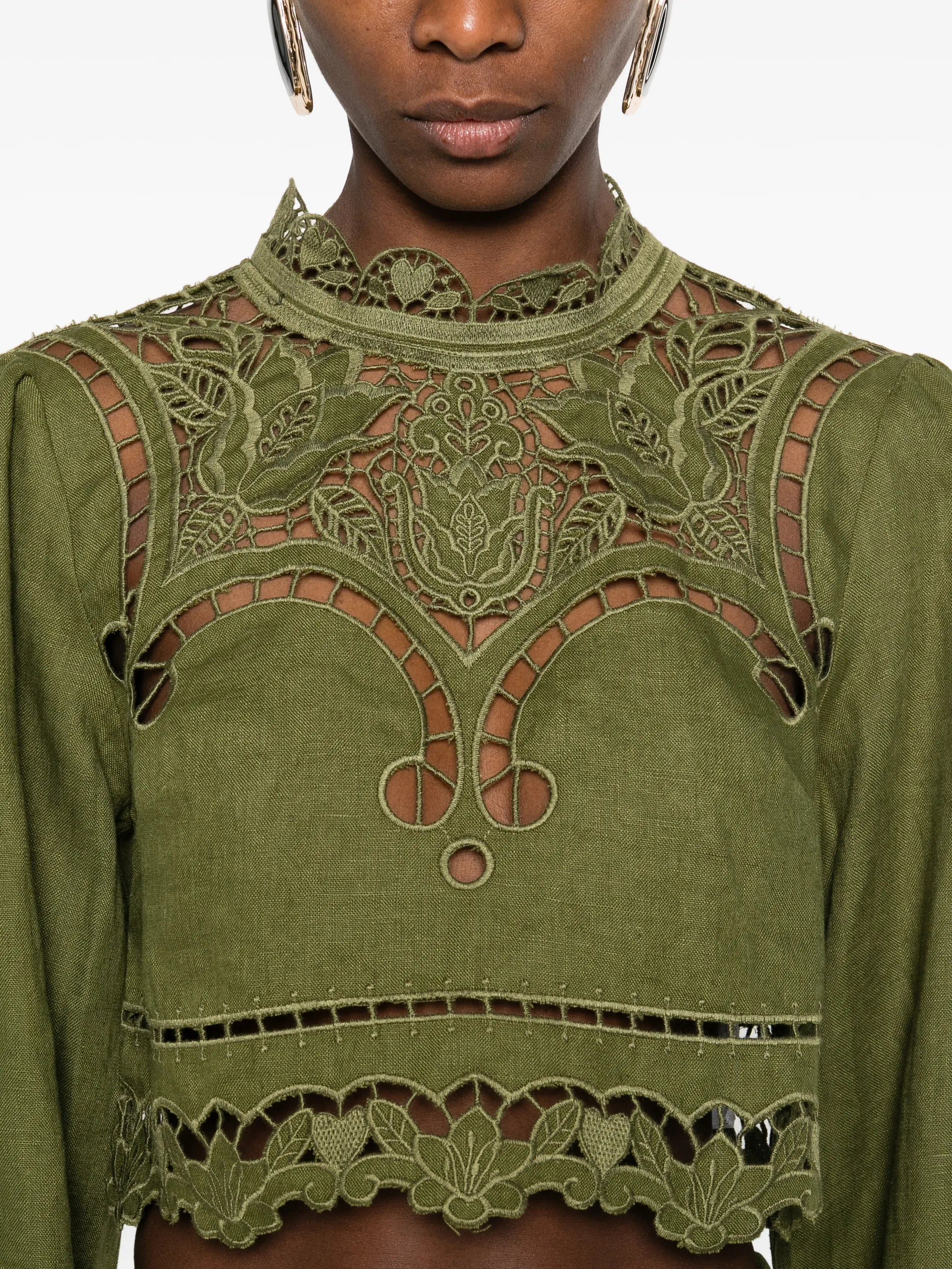 cut-out blouse