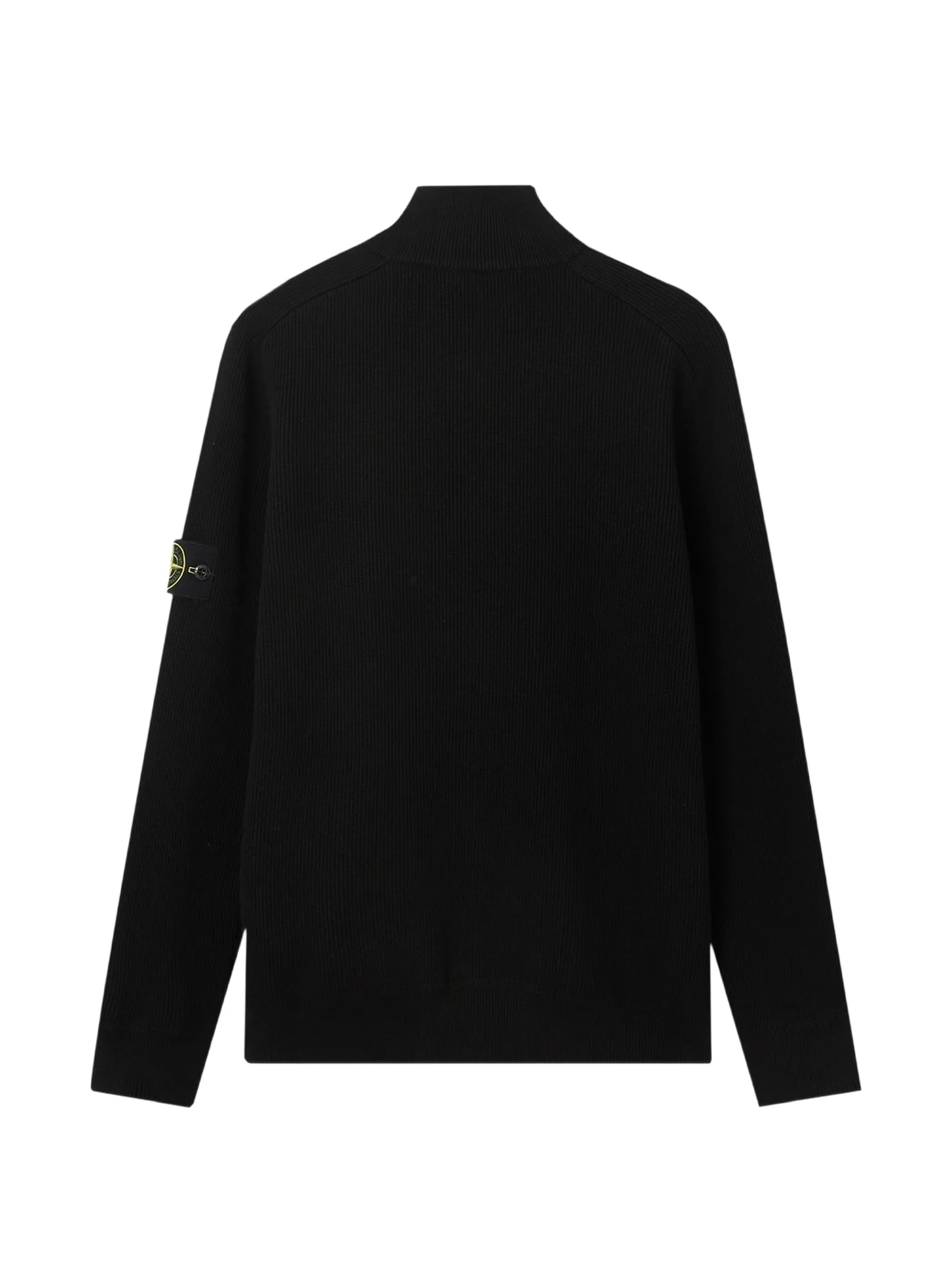 Compass-motif ribbed sweater