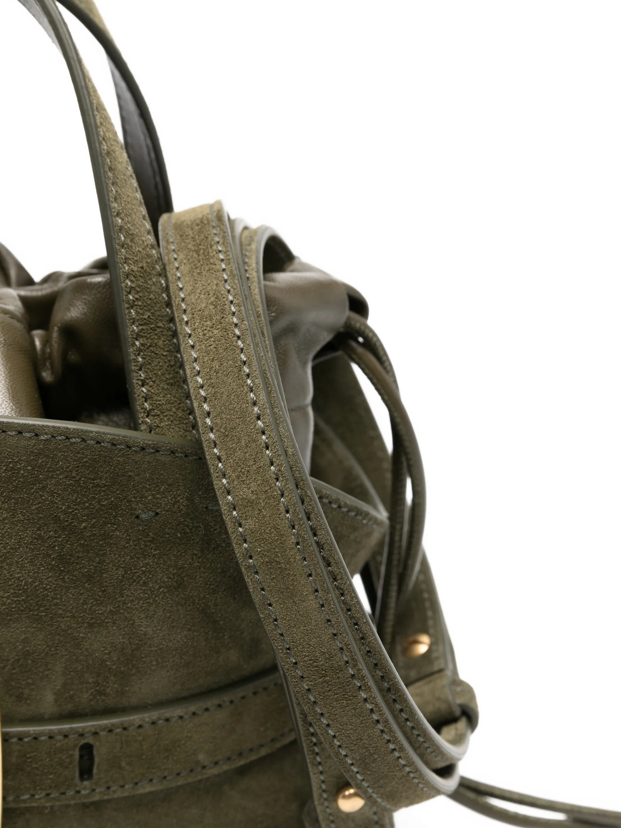 buckle suede tote bag