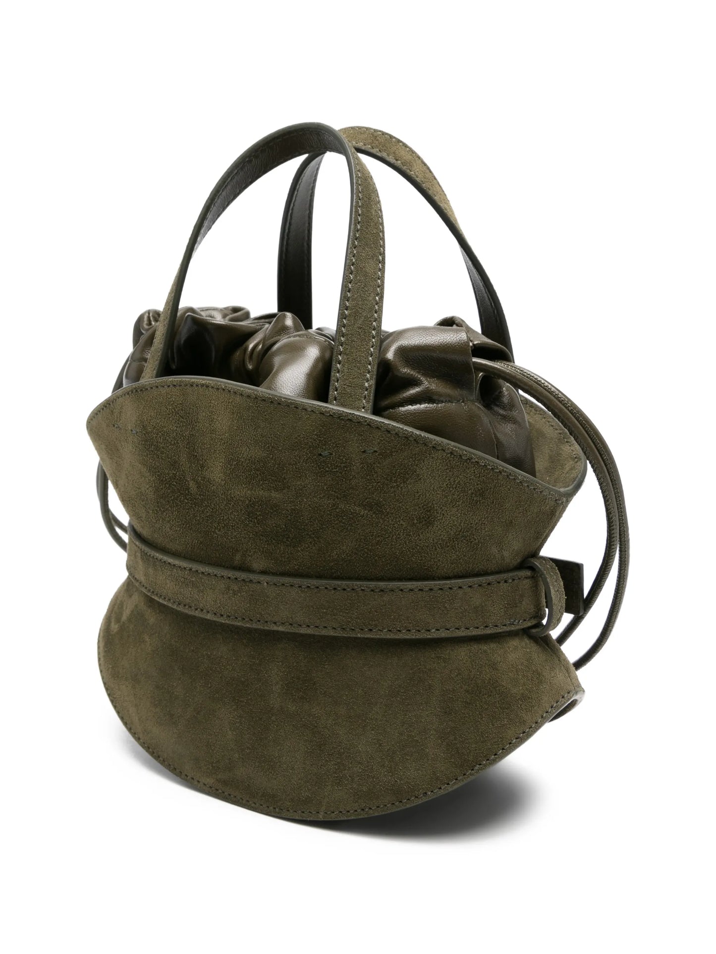buckle suede tote bag