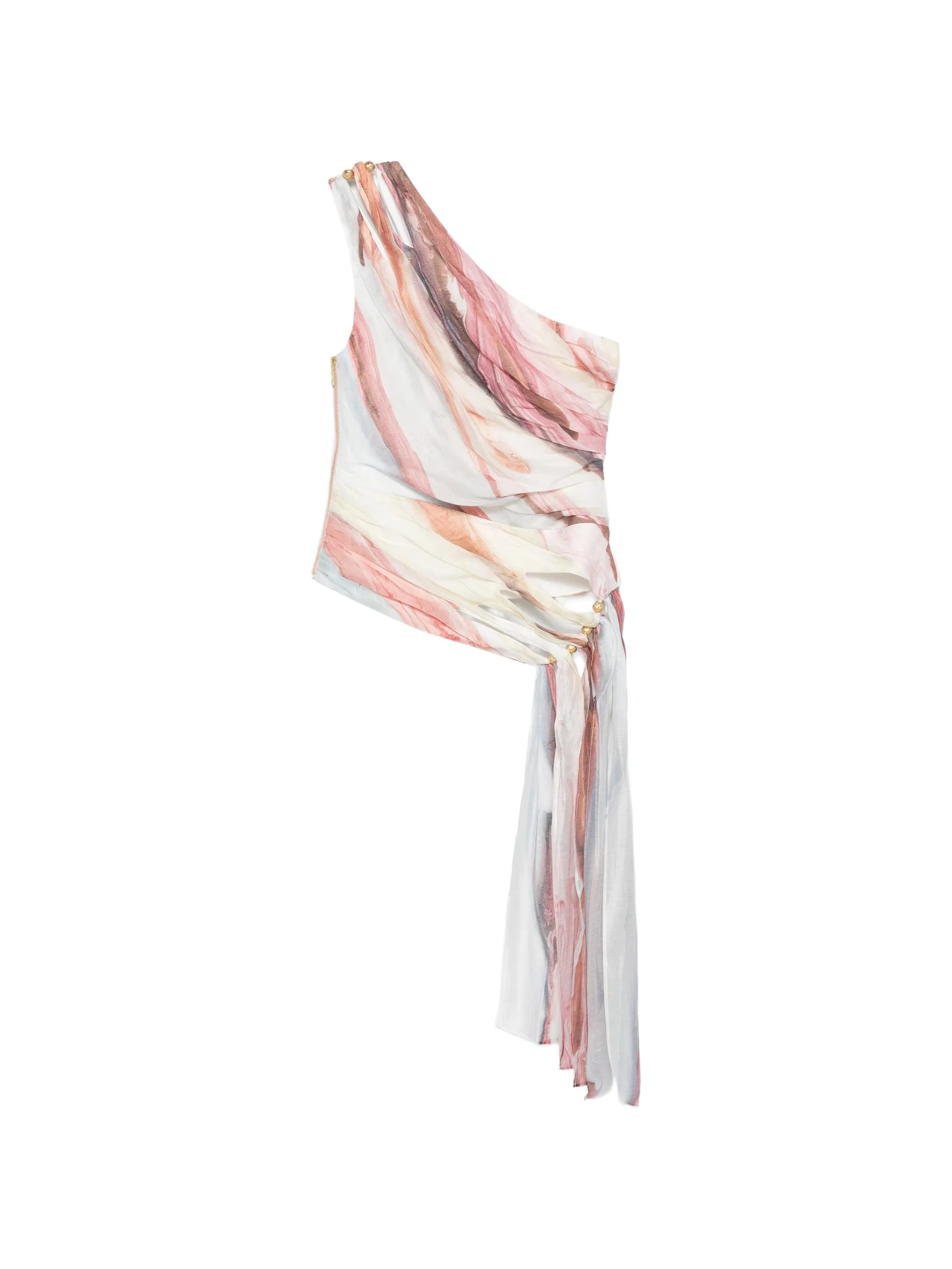 Capture one-shoulder draped top
