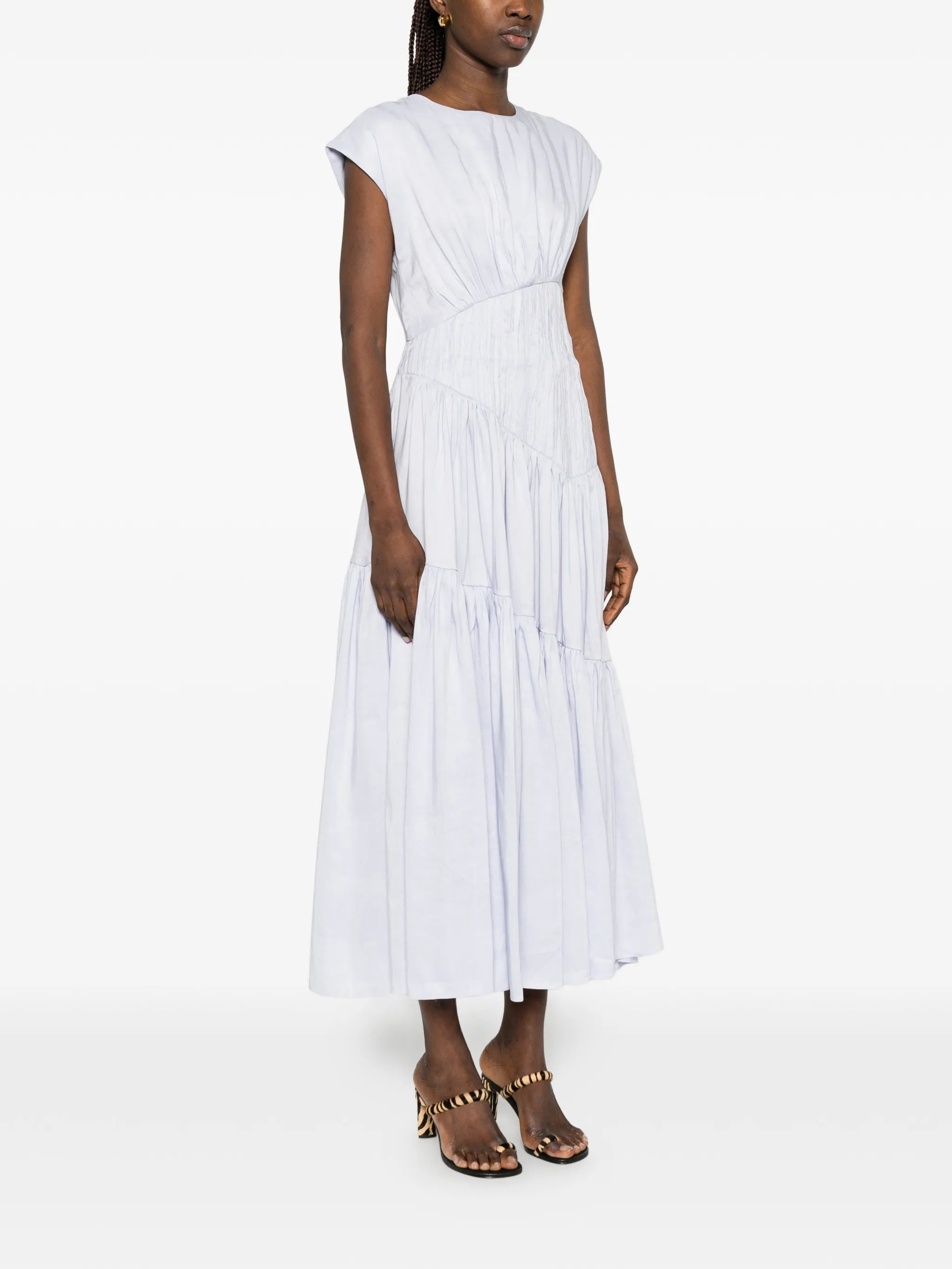 Ecliptica tiered midi dress
