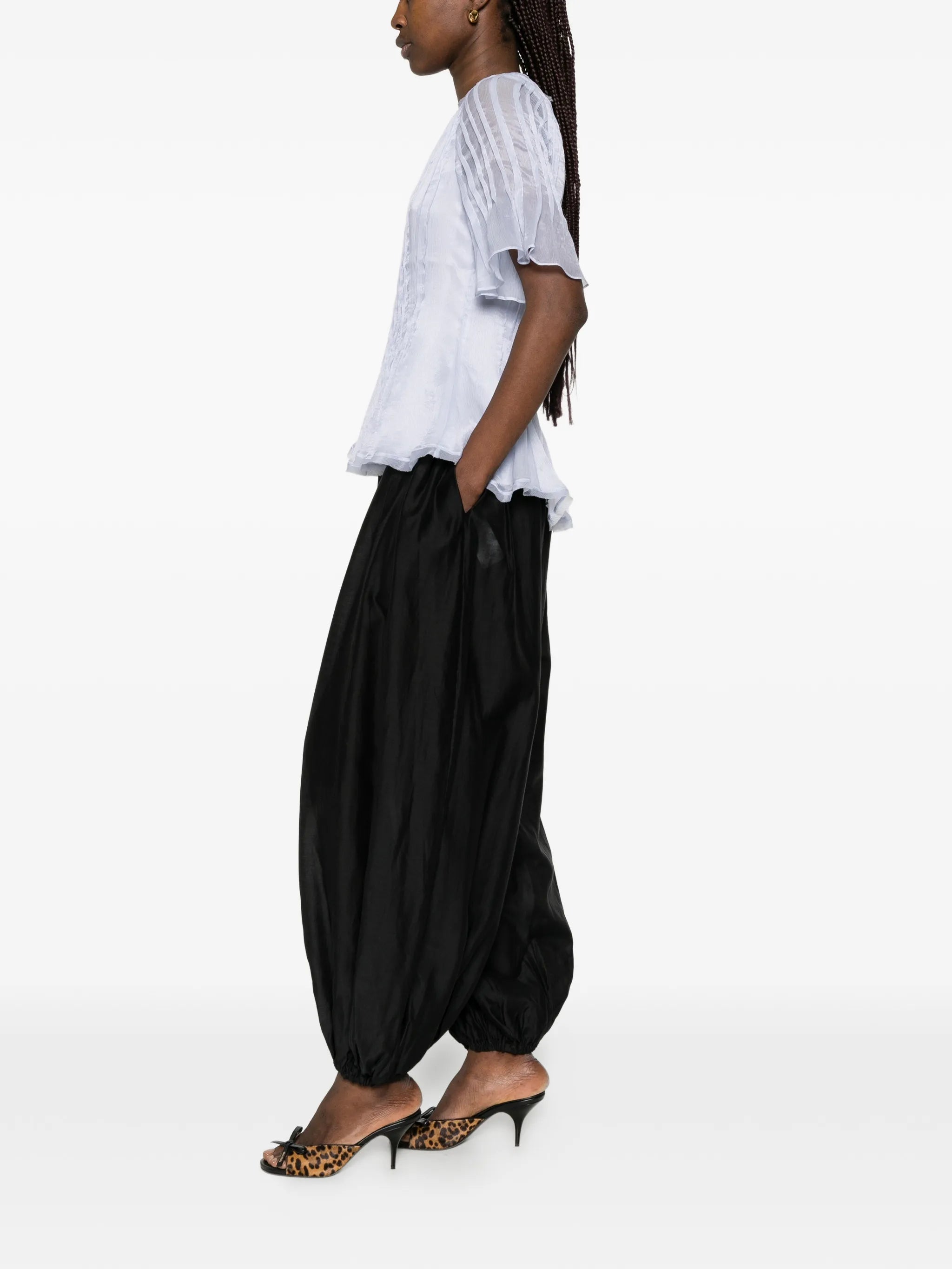 Angeli flounce short-sleeve top