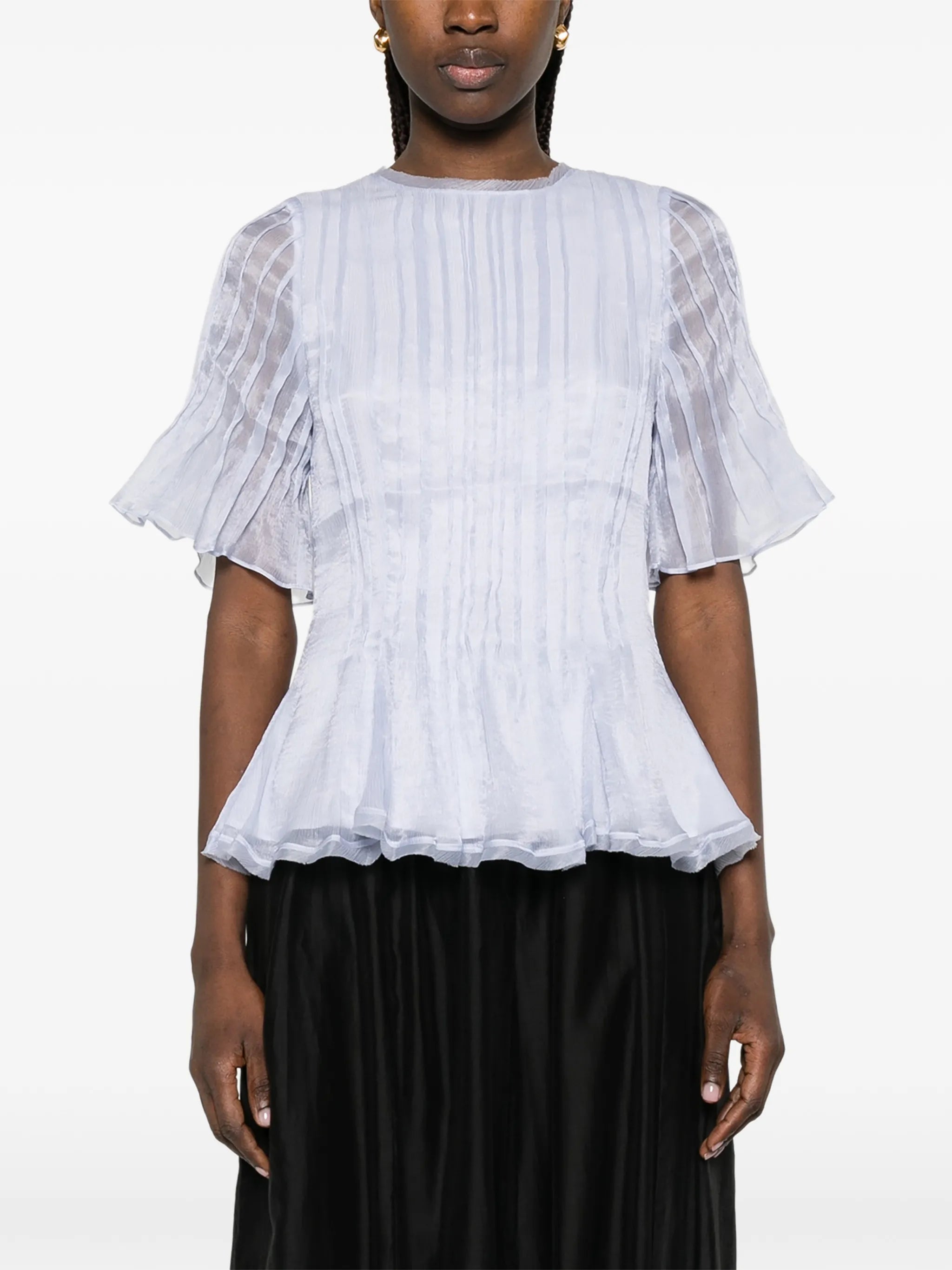 Angeli flounce short-sleeve top
