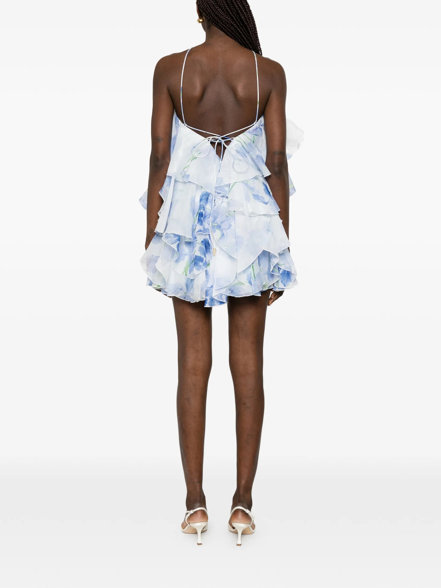 Pandorea layered floral mini dress