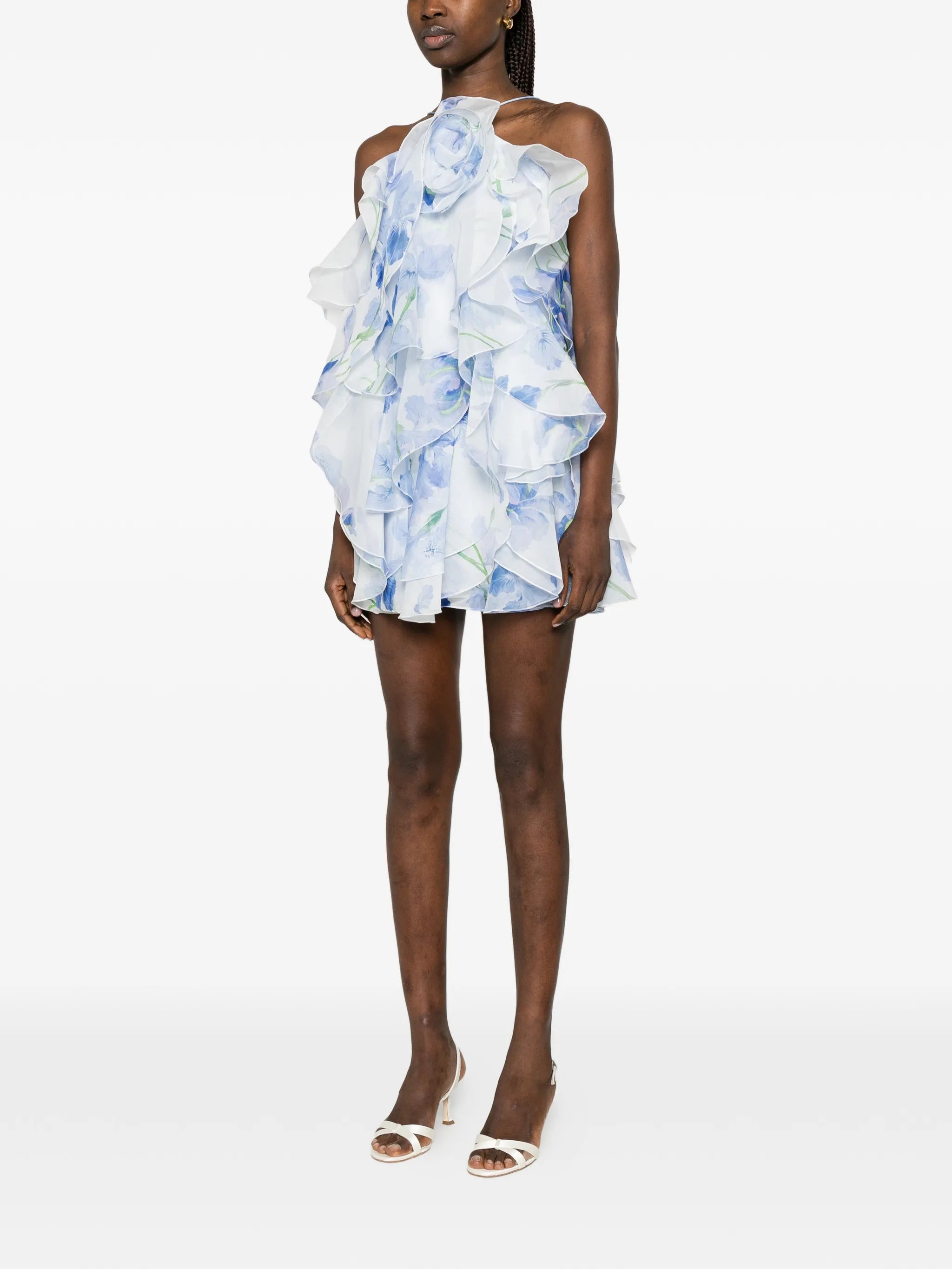 Pandorea layered floral mini dress