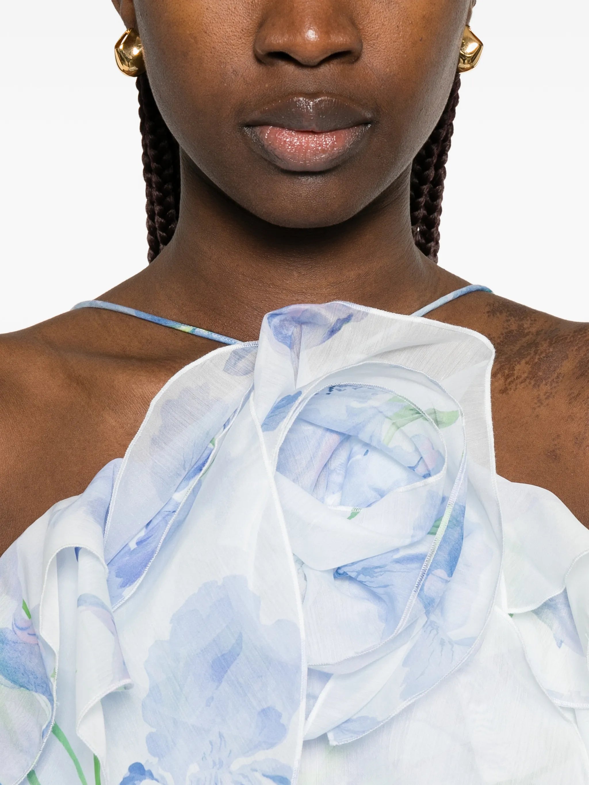 Pandorea layered floral mini dress