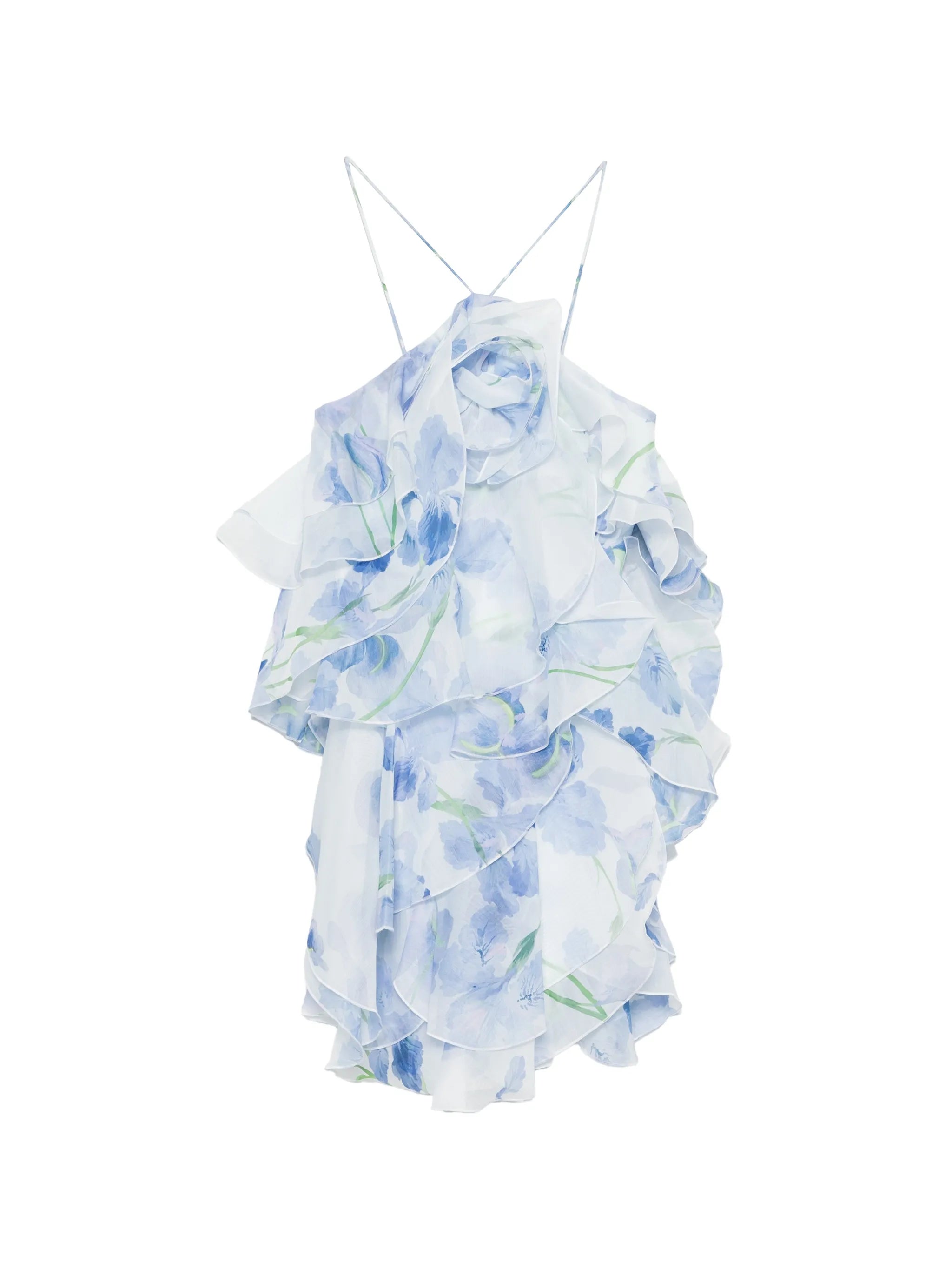Pandorea layered floral mini dress
