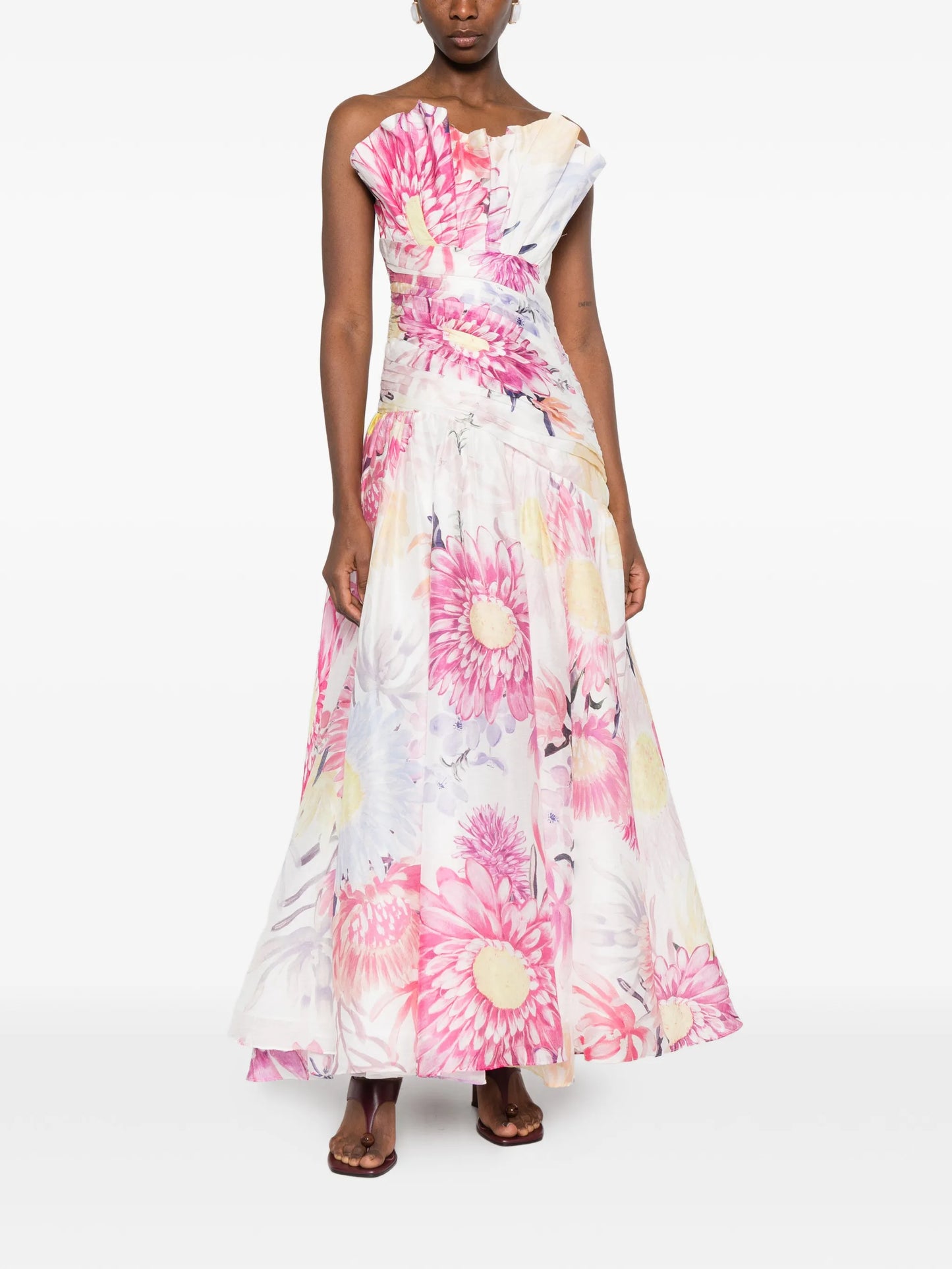 Reflector ruffled maxi dress