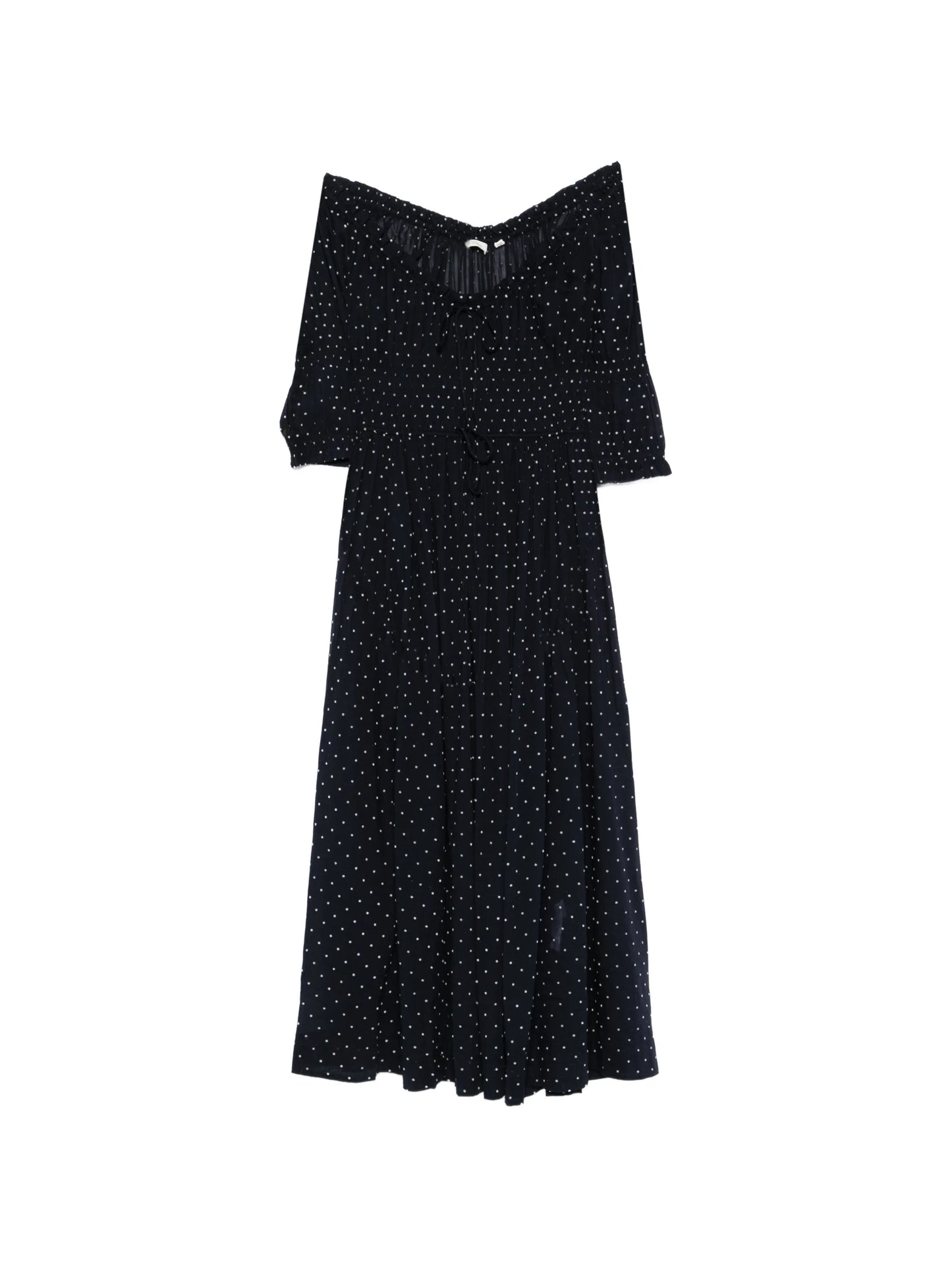 Ischia polka-dot midi dress