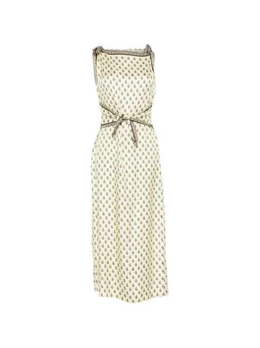 paisley-pattern midi dress