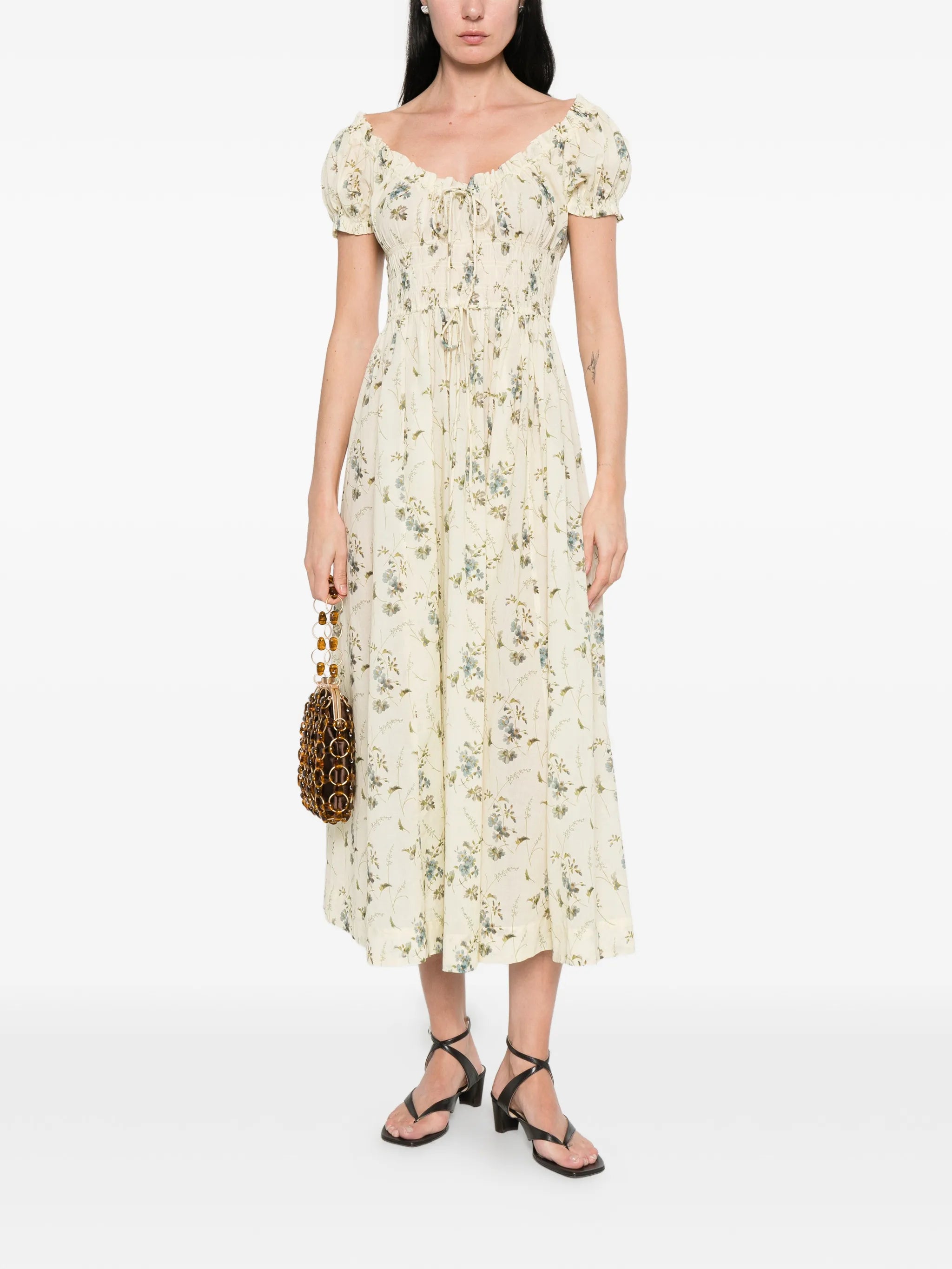 Ashlynn floral-print midi dress – Browns