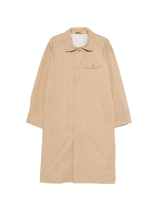 buttoned pocket overcoat