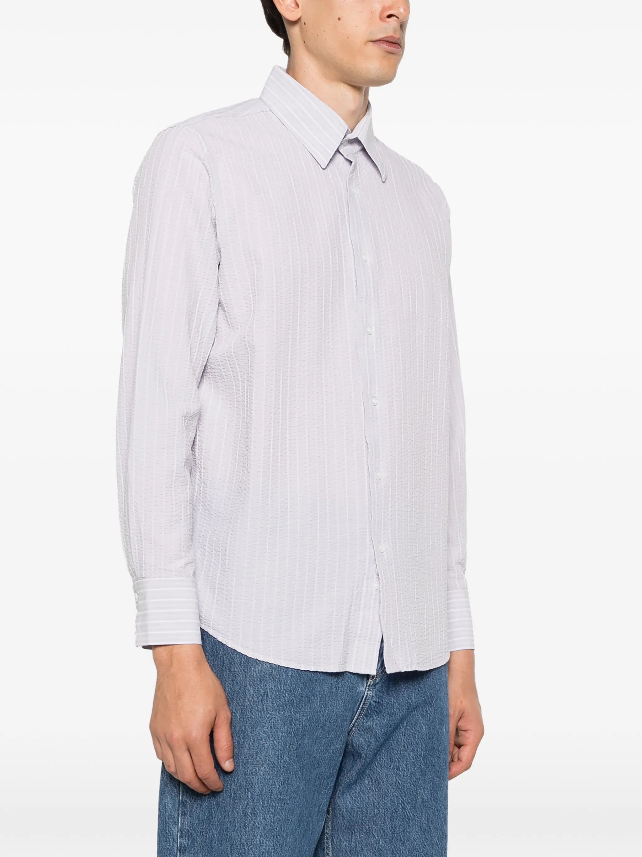 striped business shirt