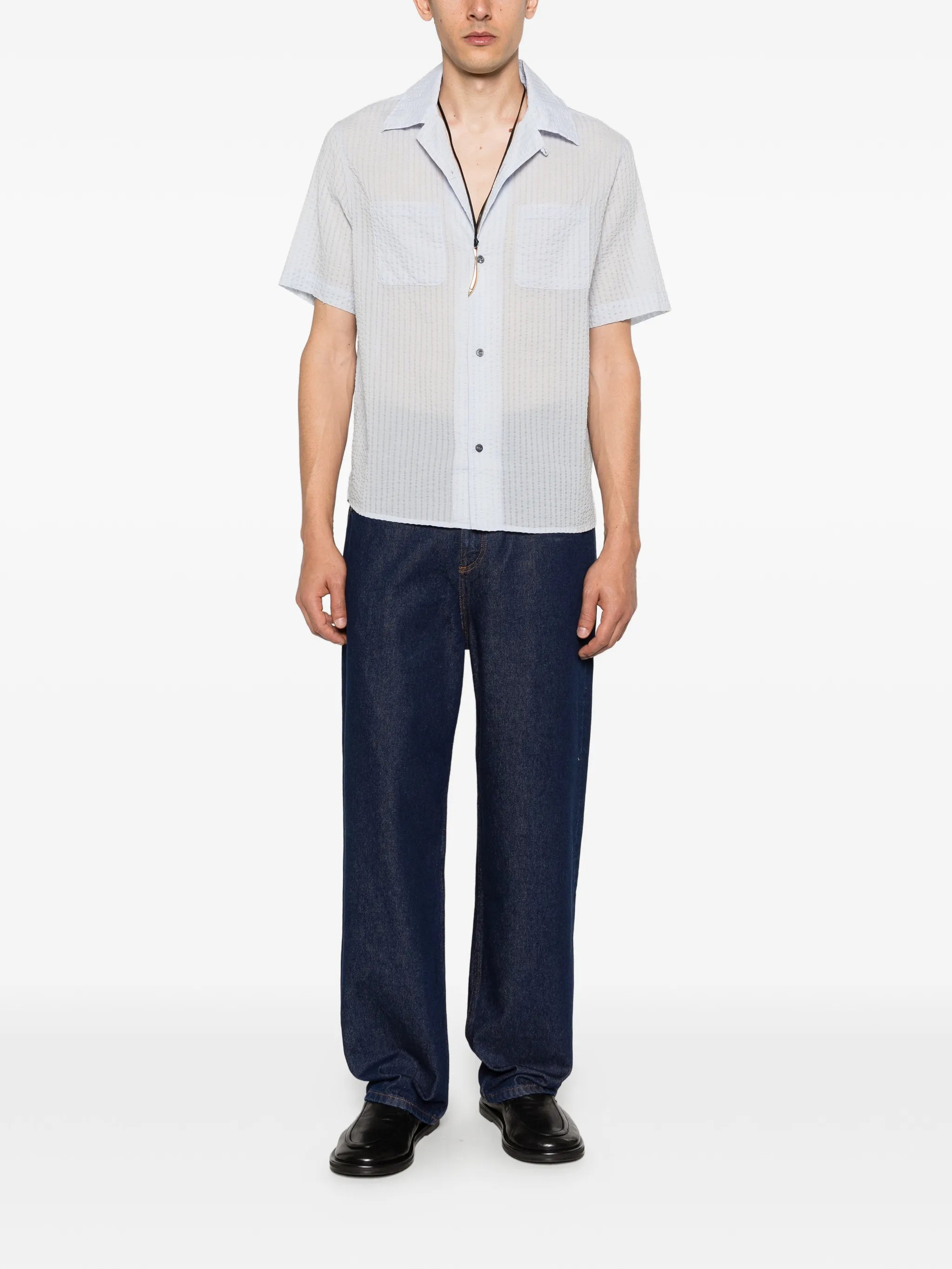 pocket seersucker shirt