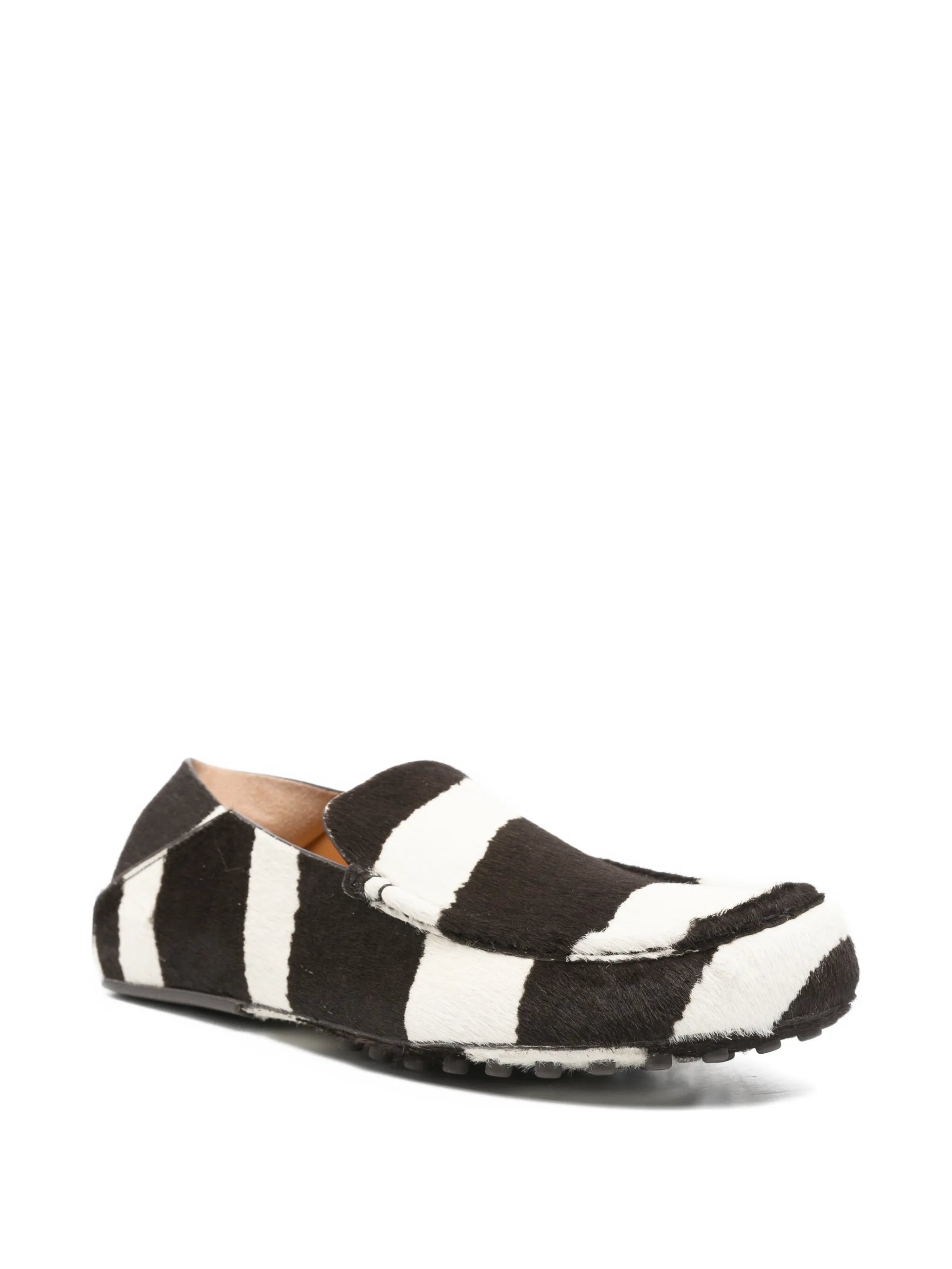 slipper loafers in pony effect leather