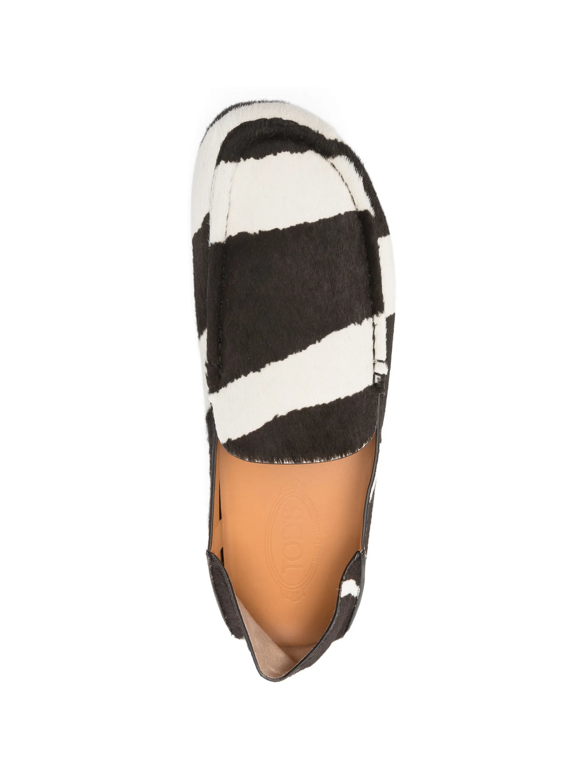 slipper loafers in pony effect leather