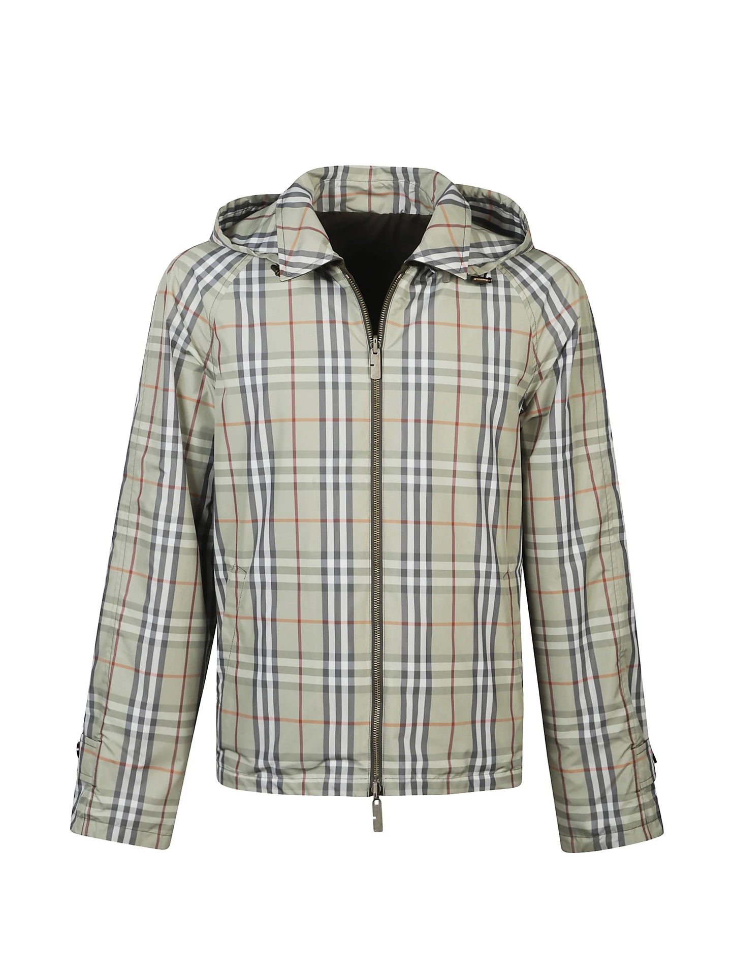 check hooded jacket