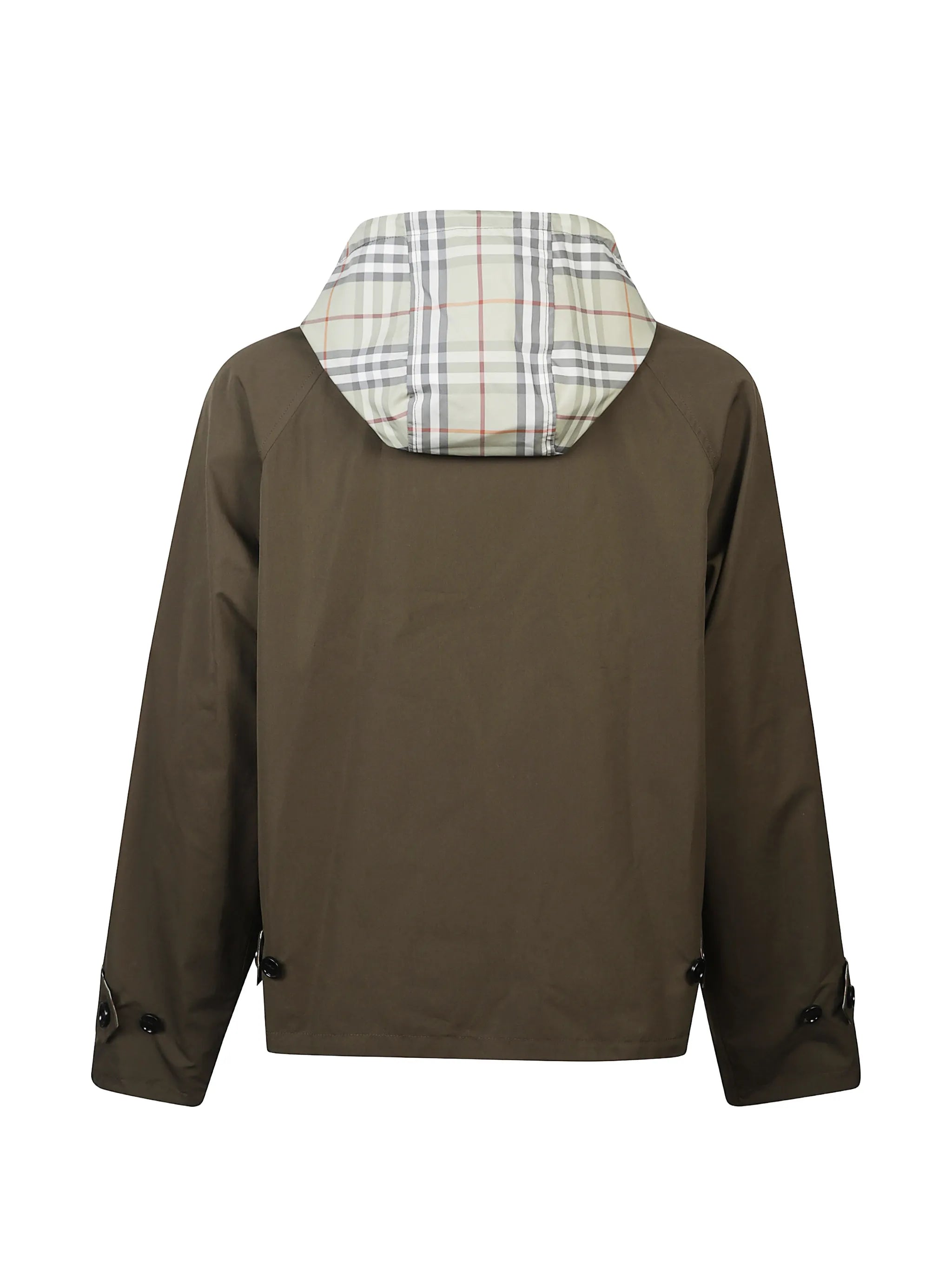 check hooded jacket