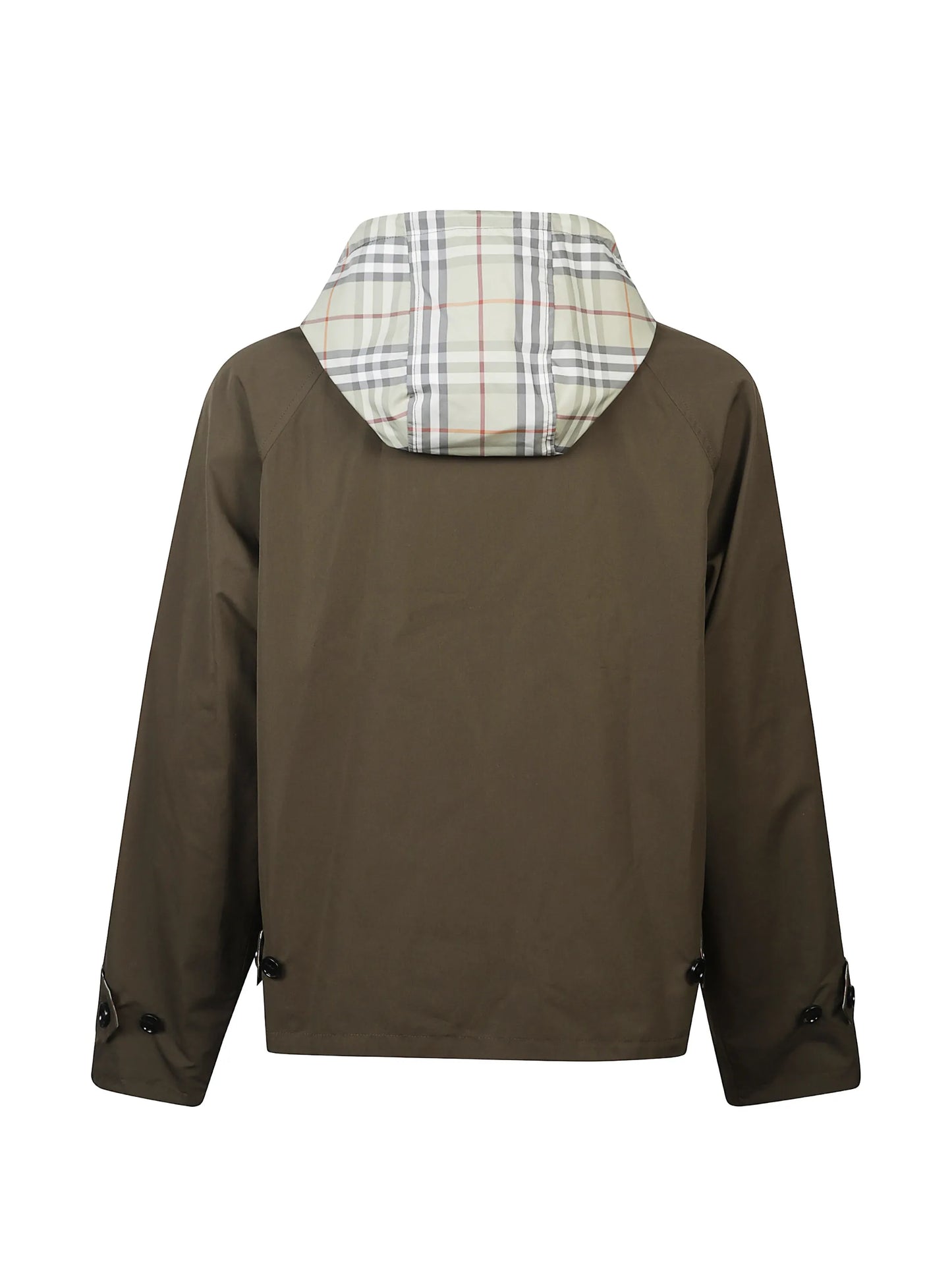 check hooded jacket