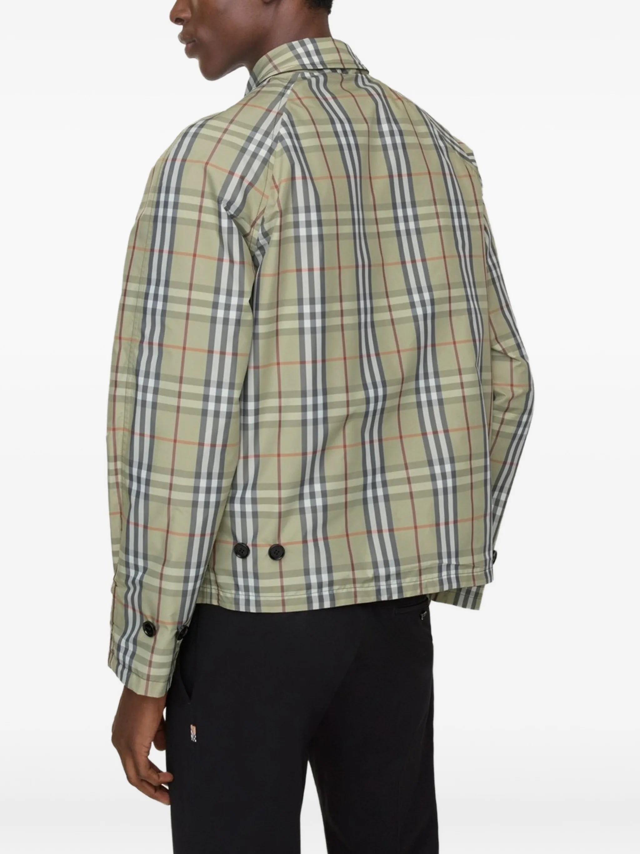 check hooded jacket