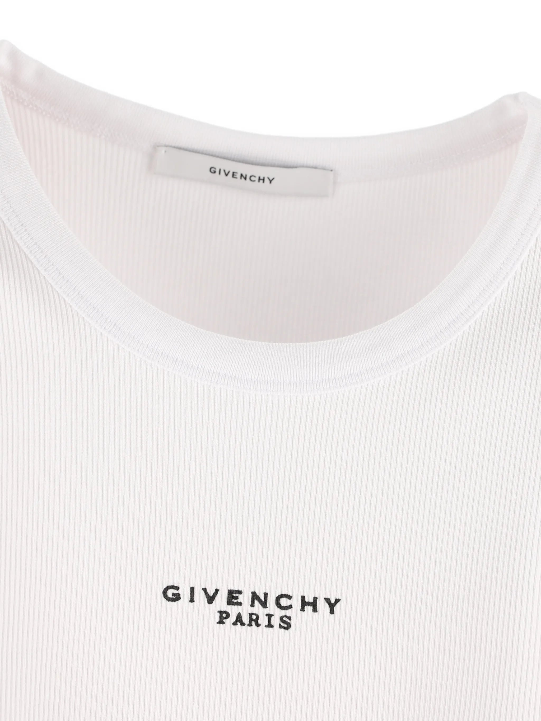 slim fit tank top in cotton with Givenchy Paris print