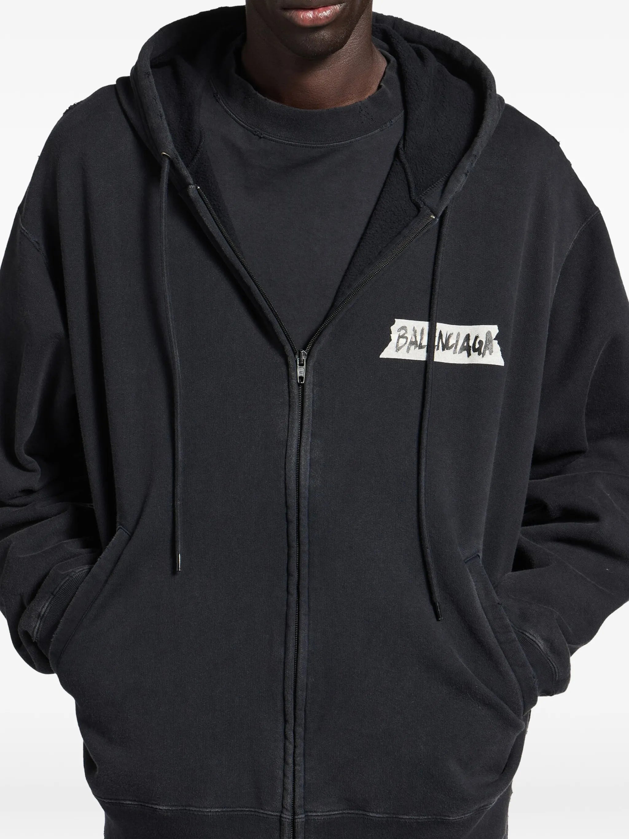 hooded zip sweater