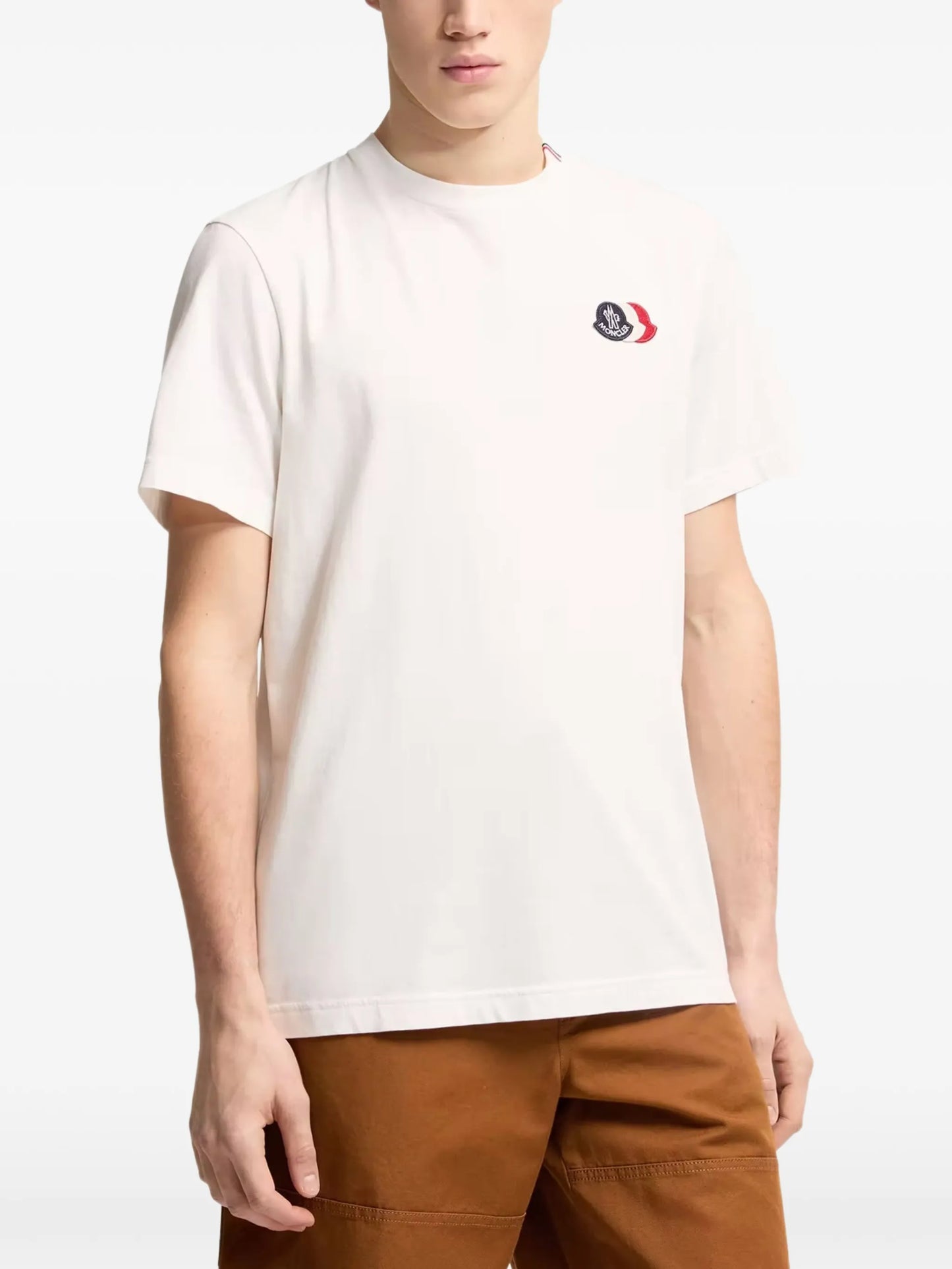 embroidered tricolor logo cotton t-shirt