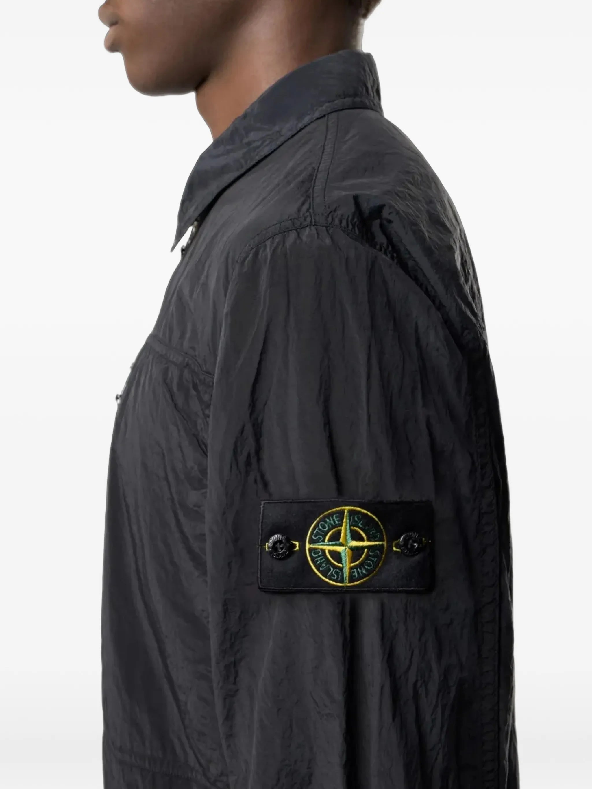1200038 Nylon Metal in Econyl® regular-fit overshirt with zip pocket