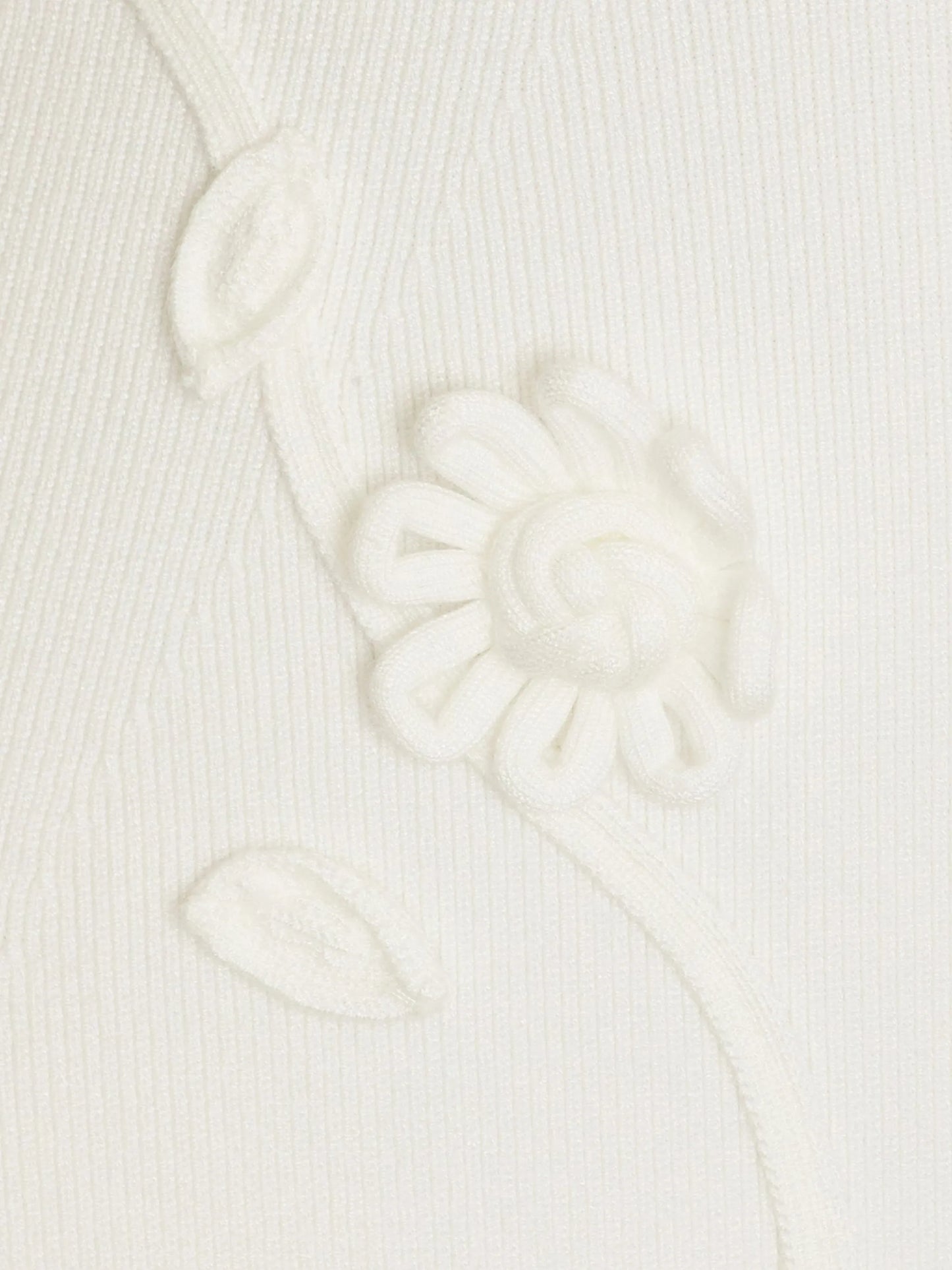 floral-appliqué mini dress