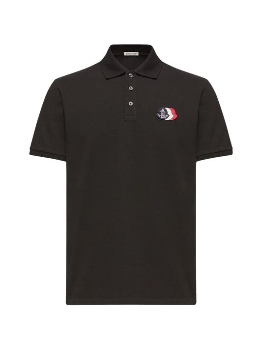 logo-patch polo shirt