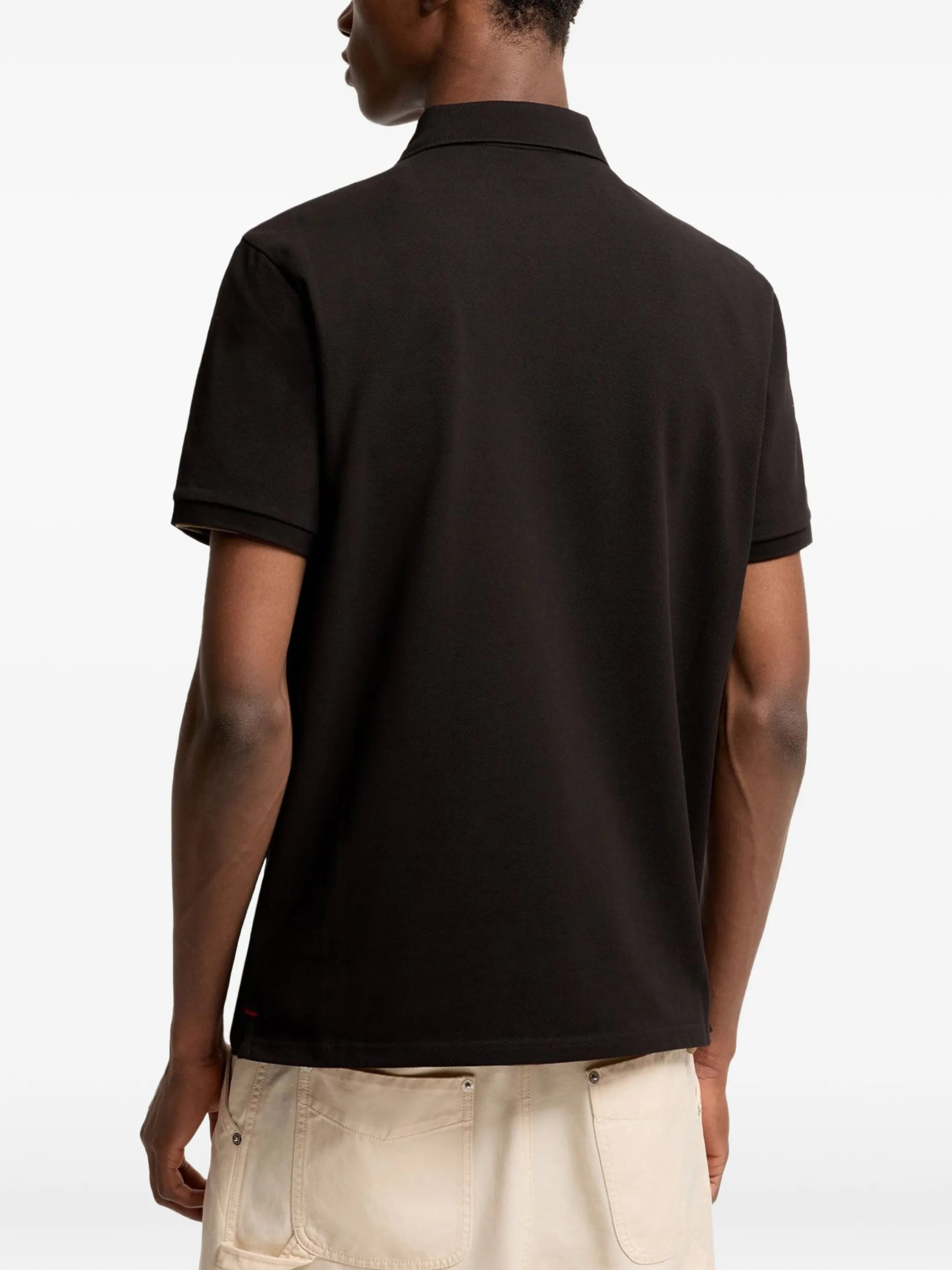 logo-patch polo shirt