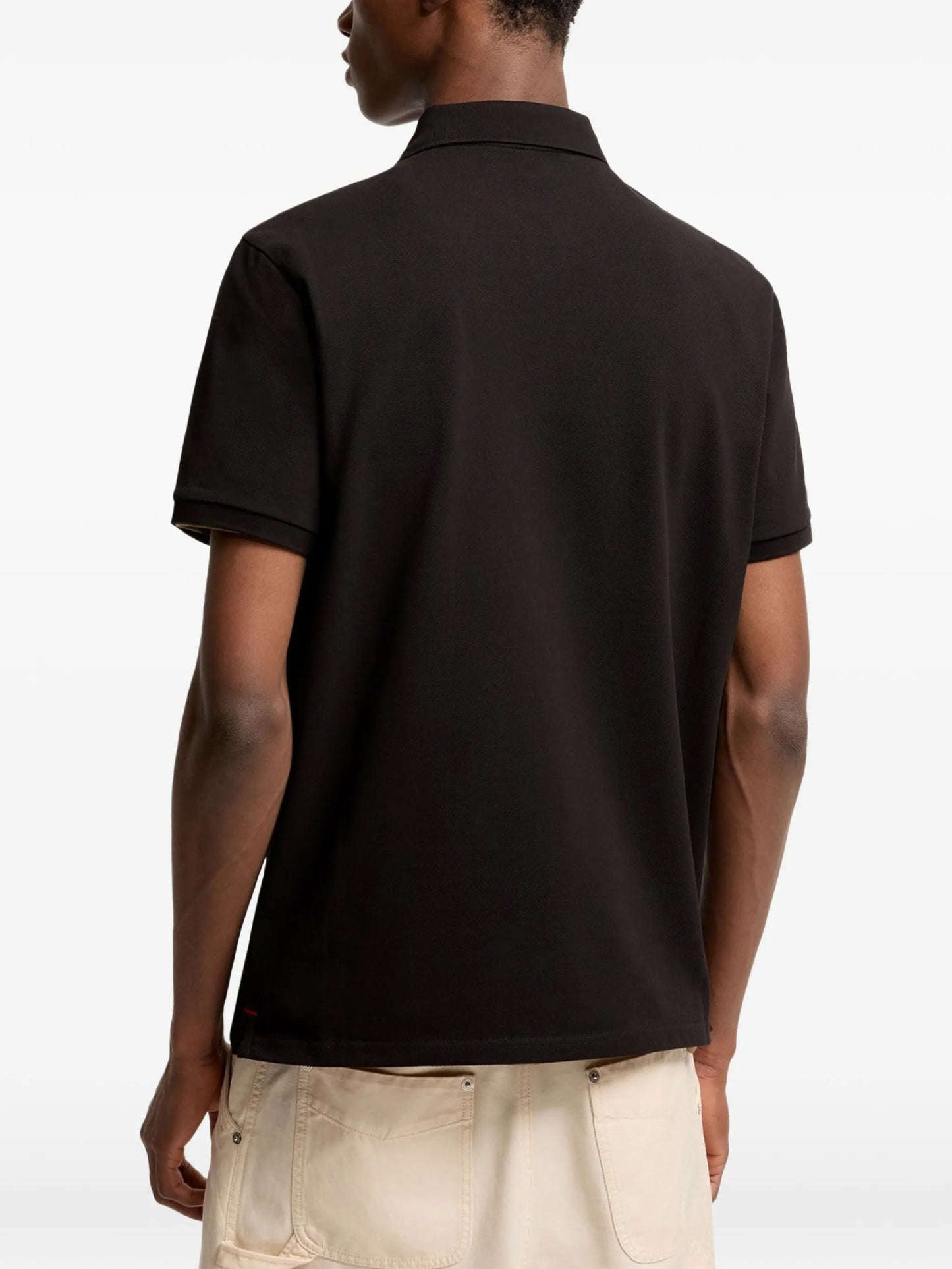 logo-patch polo shirt