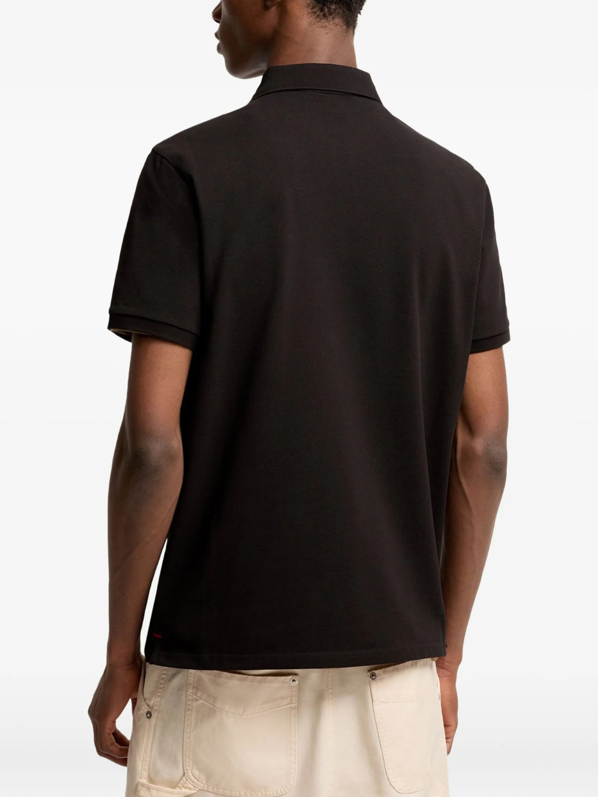 logo-patch polo shirt