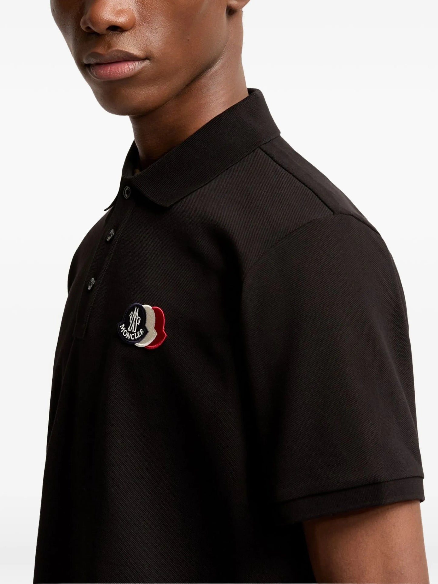 logo-patch polo shirt