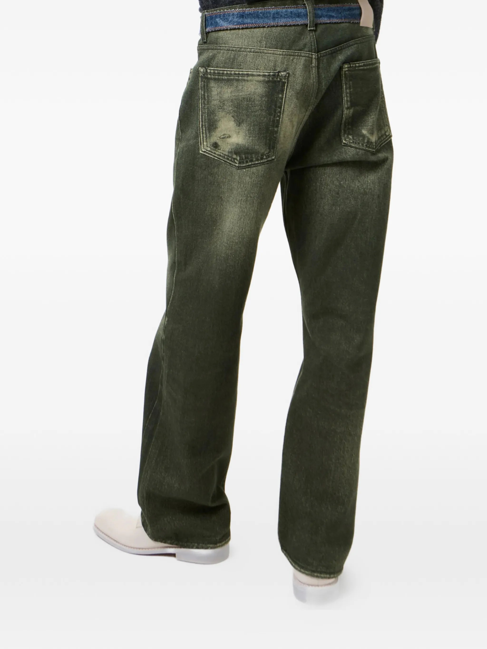 Third Cut five-pocket distressed jeans