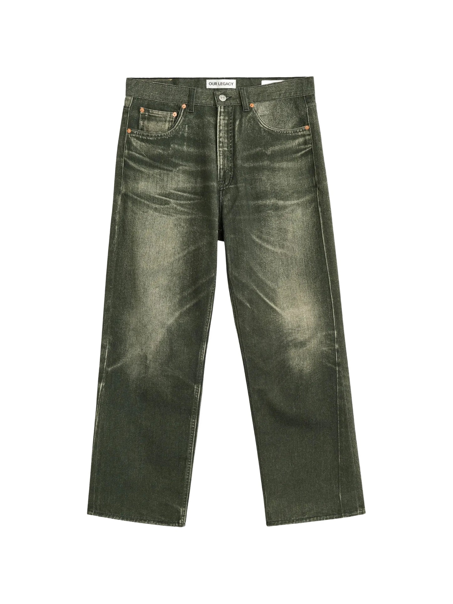 Third Cut five-pocket distressed jeans
