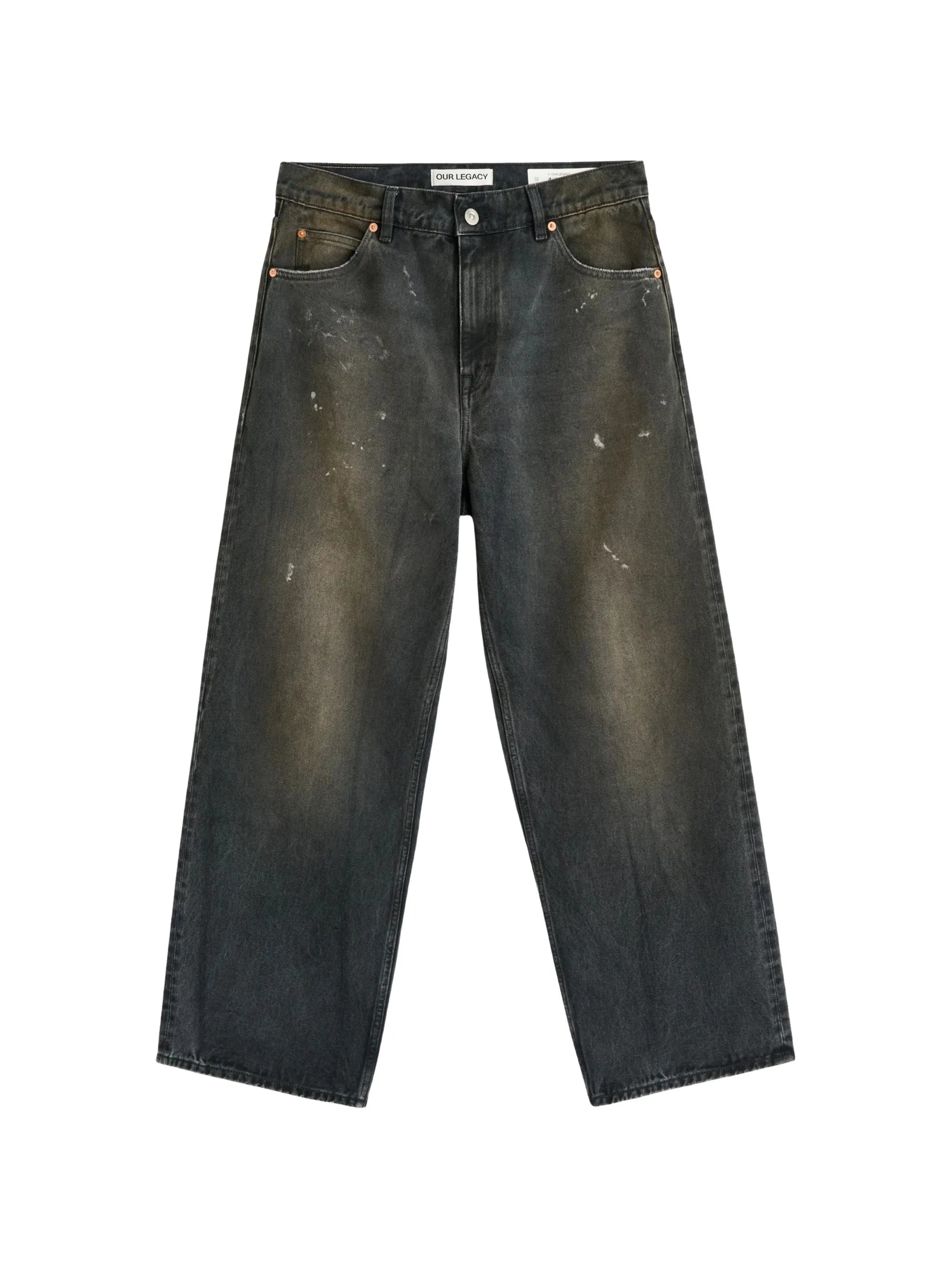 distressed wide-leg jeans