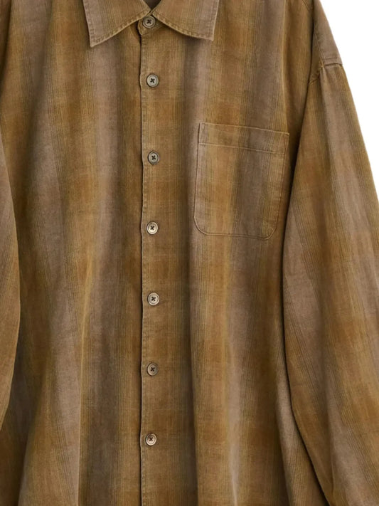 Borrowed checked-pattern shirt