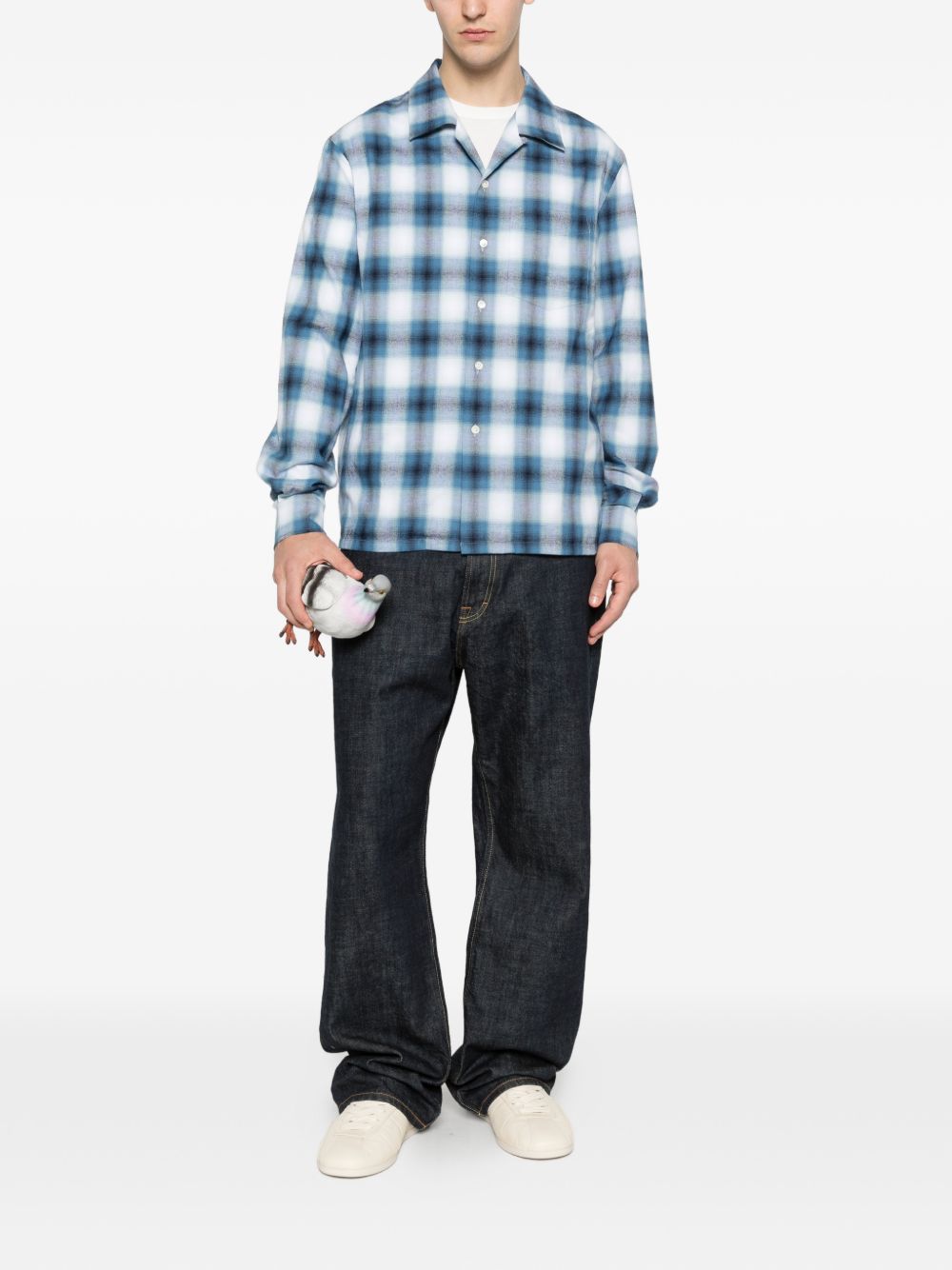 checked-pattern shirt