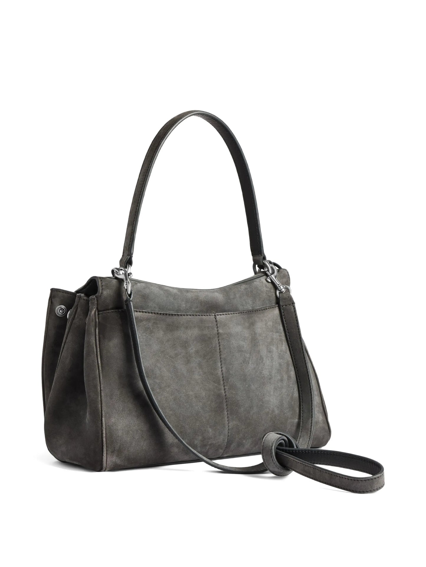 turn-lock-fastening shoulder bag
