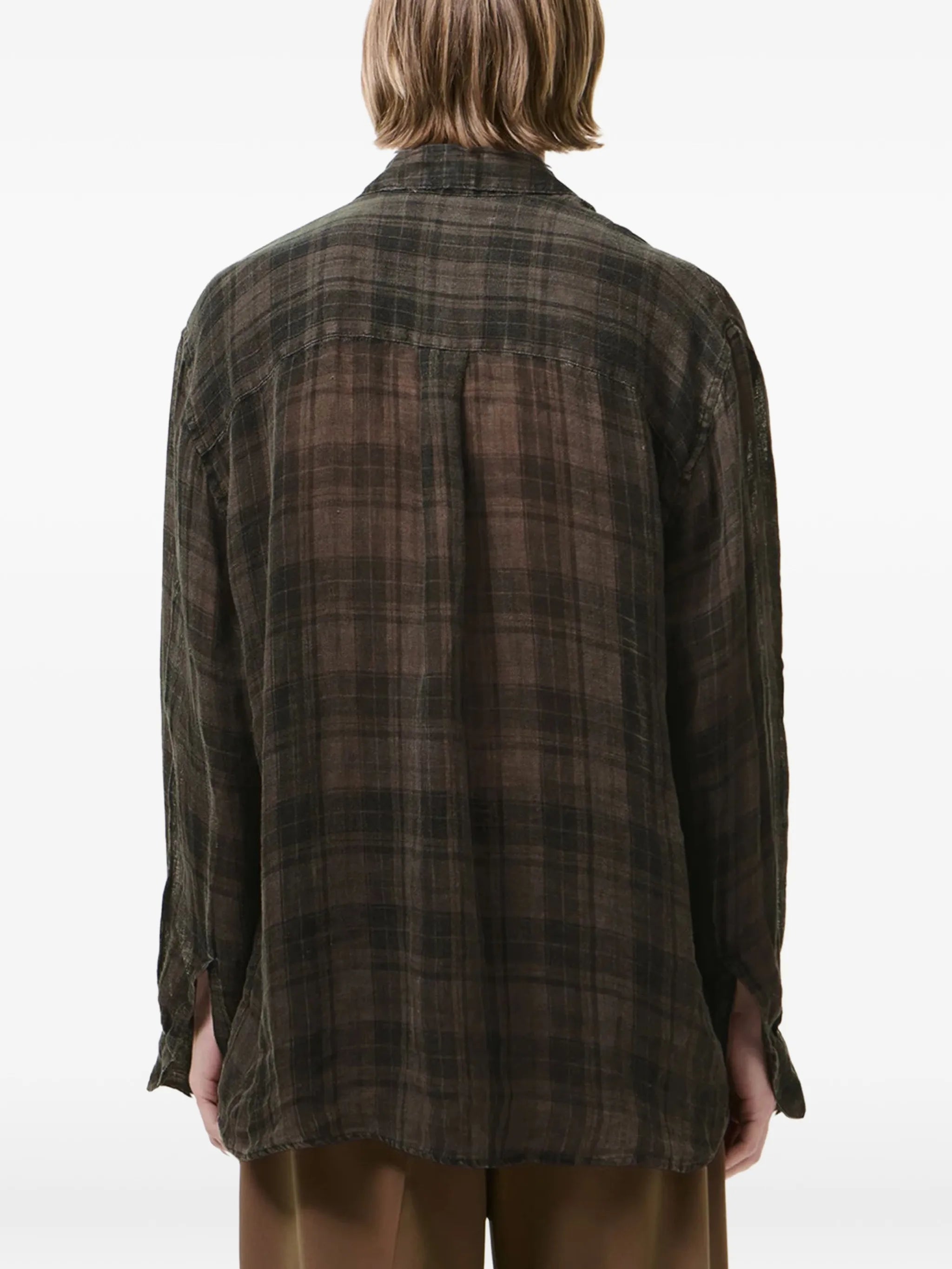 Above pocket checked shirt